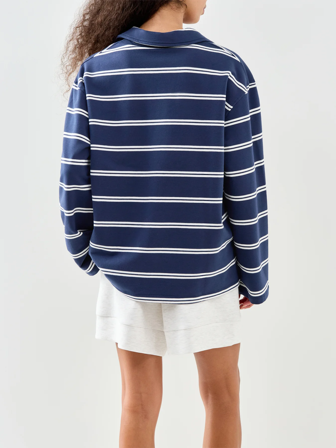 Hailey Stripe Rugby Top Navy - Image 5