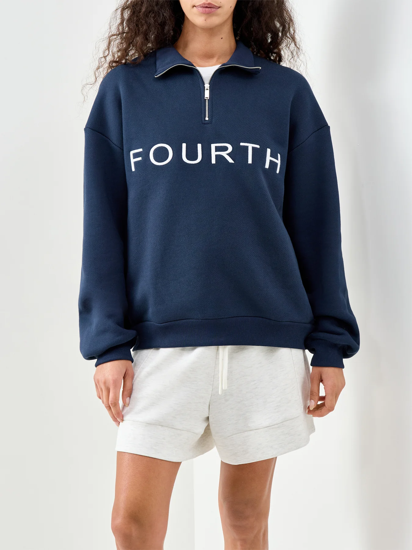 Laurel Cotton Sweatshirt Blue - Image 4