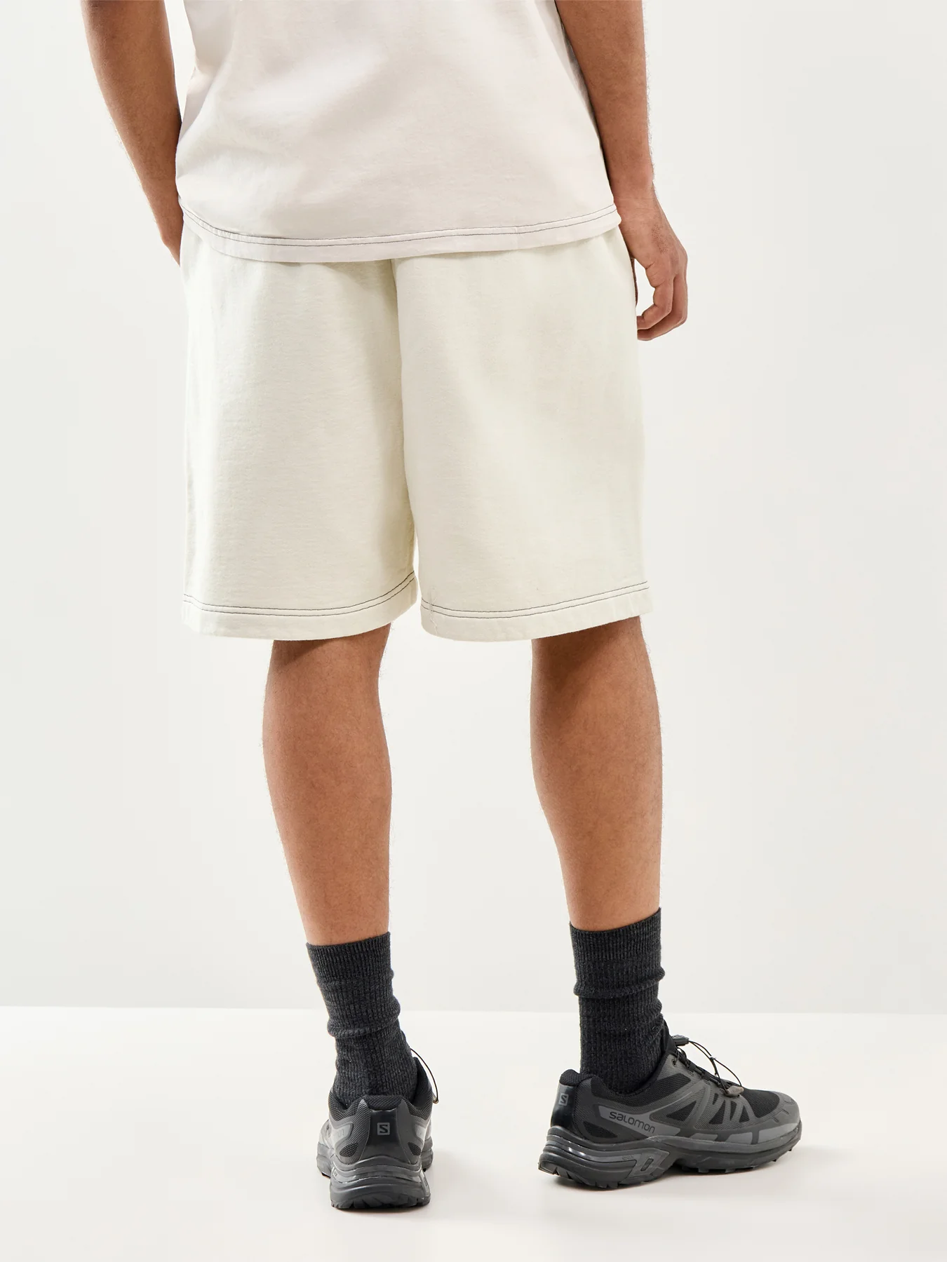 Millbank Sweat Shorts Cream - Image 5