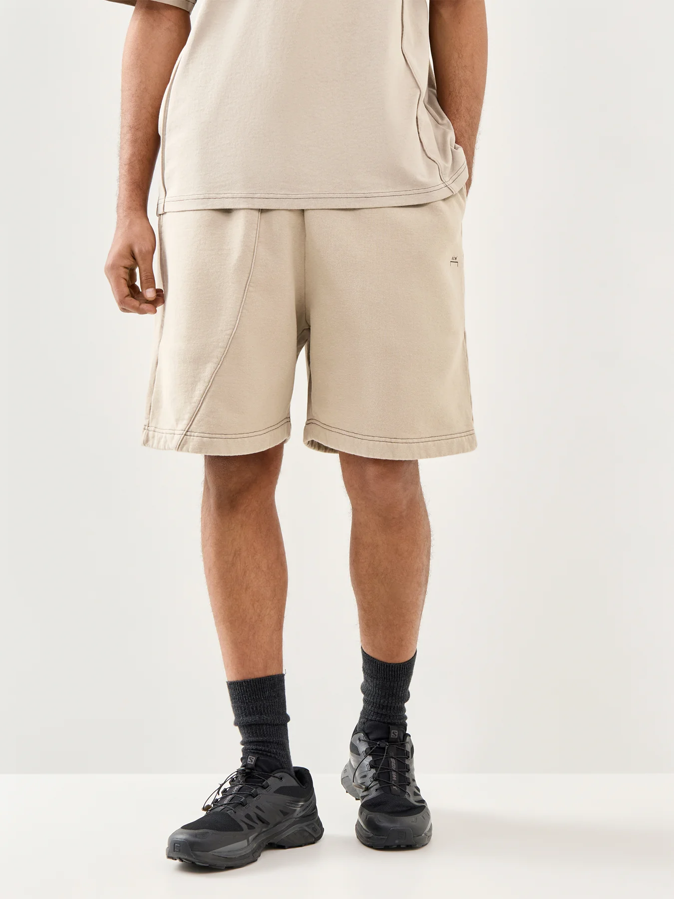 Millbank Sweat Shorts Beige - Image 4