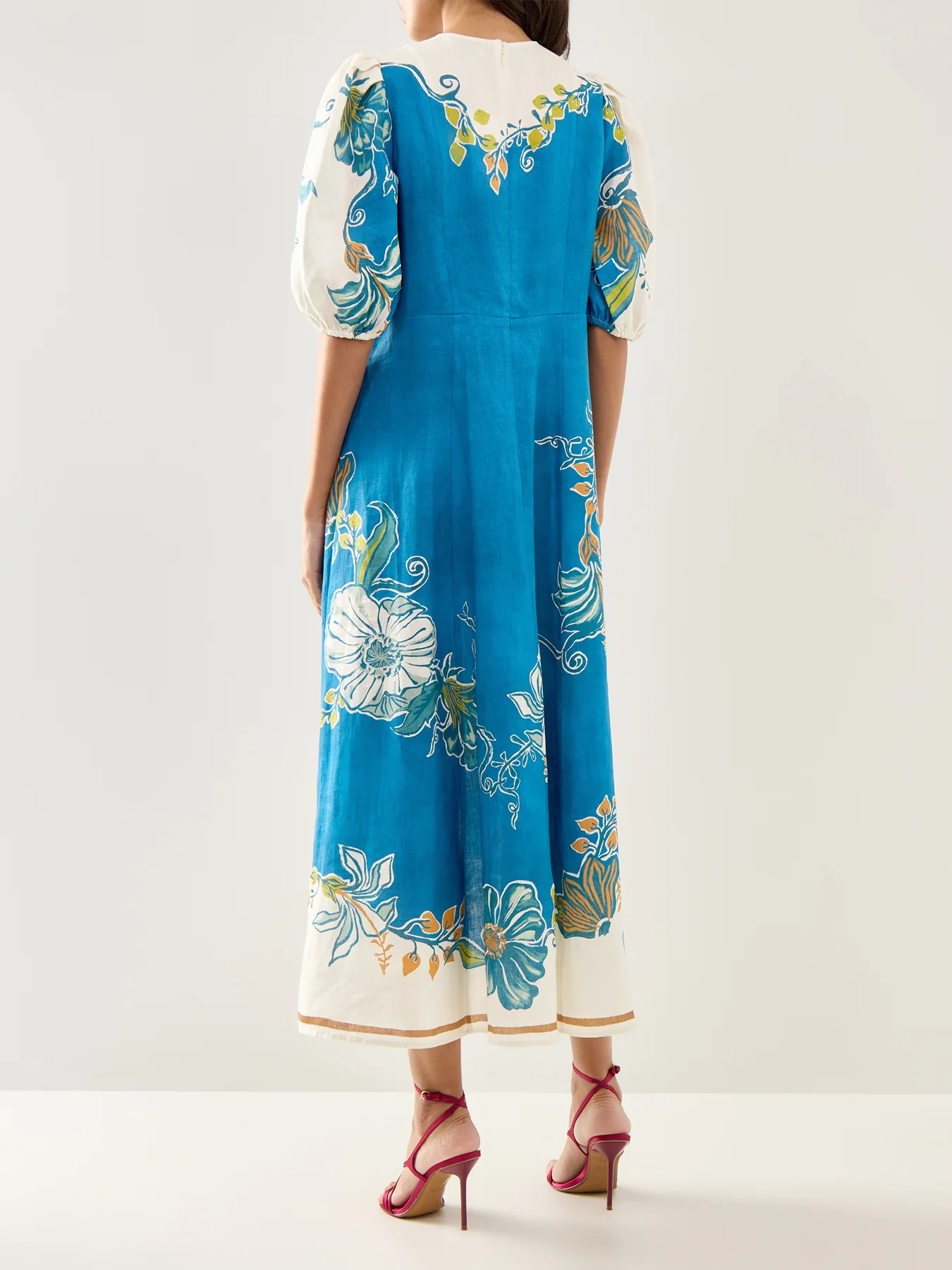 Luda Midi Dress Blue - Image 4