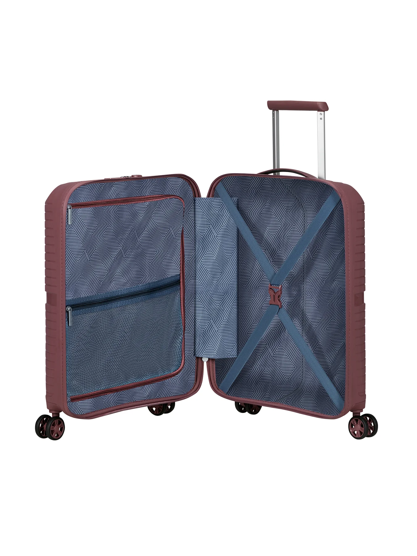 Airconic Cabin Luggage Suitcase 55cm Purple - Image 3