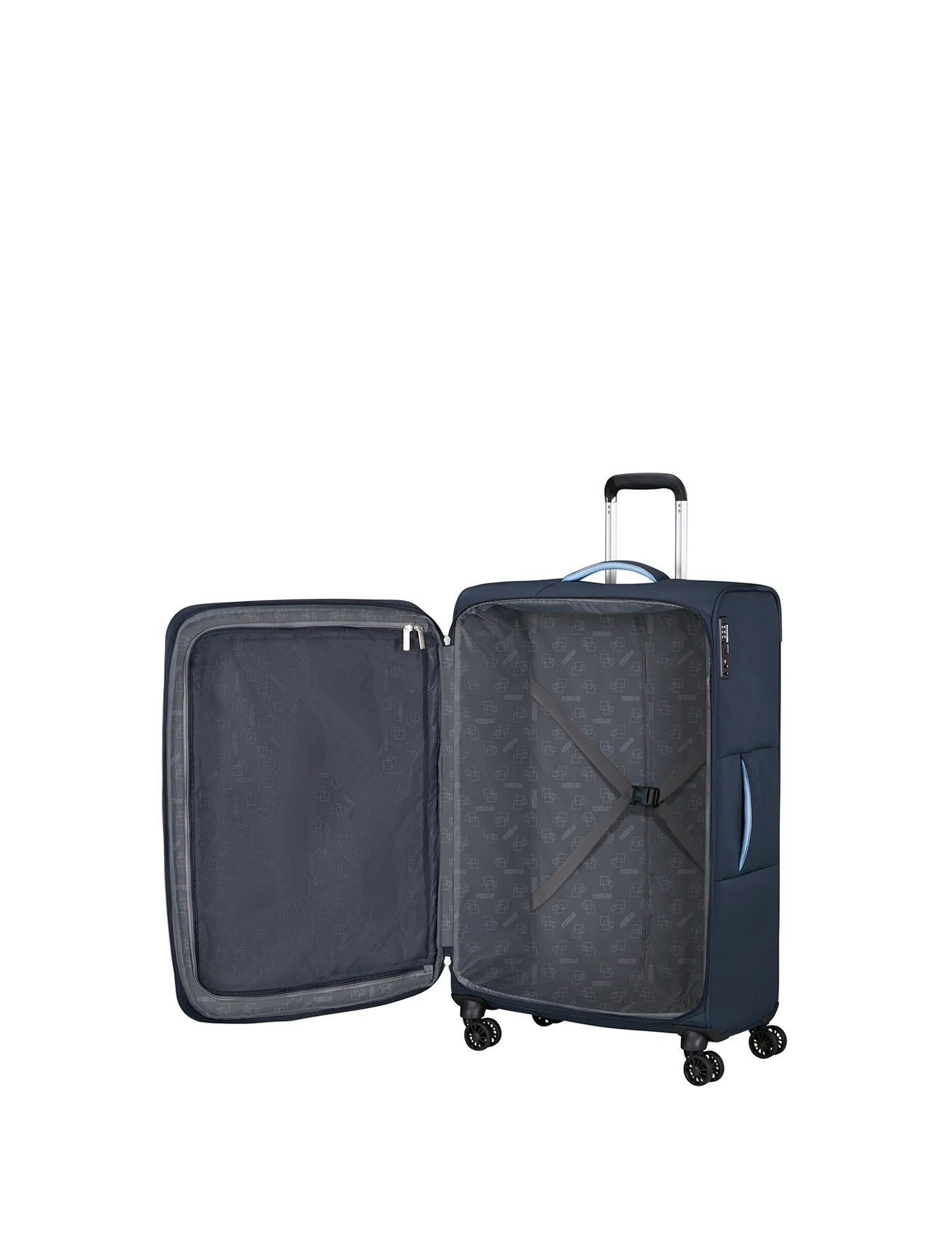 Cloudrider Large Expandable Spinner Suitcase Sky Navy 49cm - Image 2