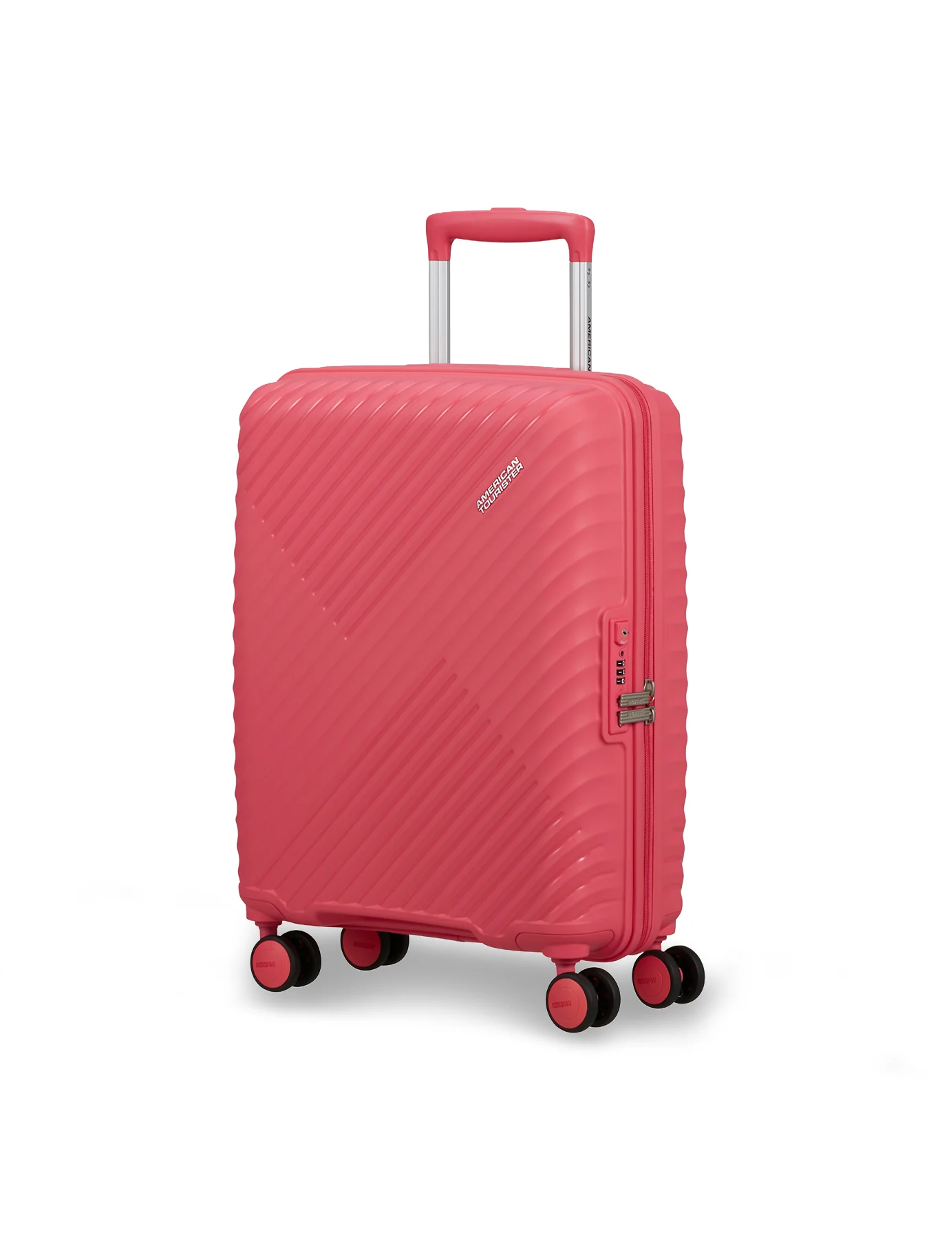 Diablast 55cm Cabin Spinner Suitcase Pink Glitch