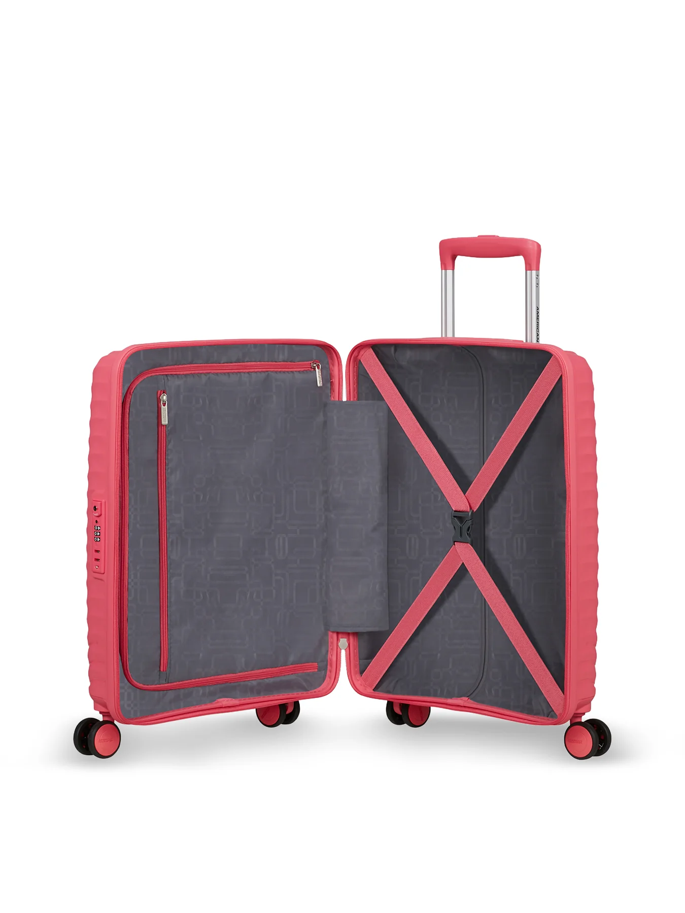 Diablast 55cm Cabin Spinner Suitcase Pink Glitch - Image 3