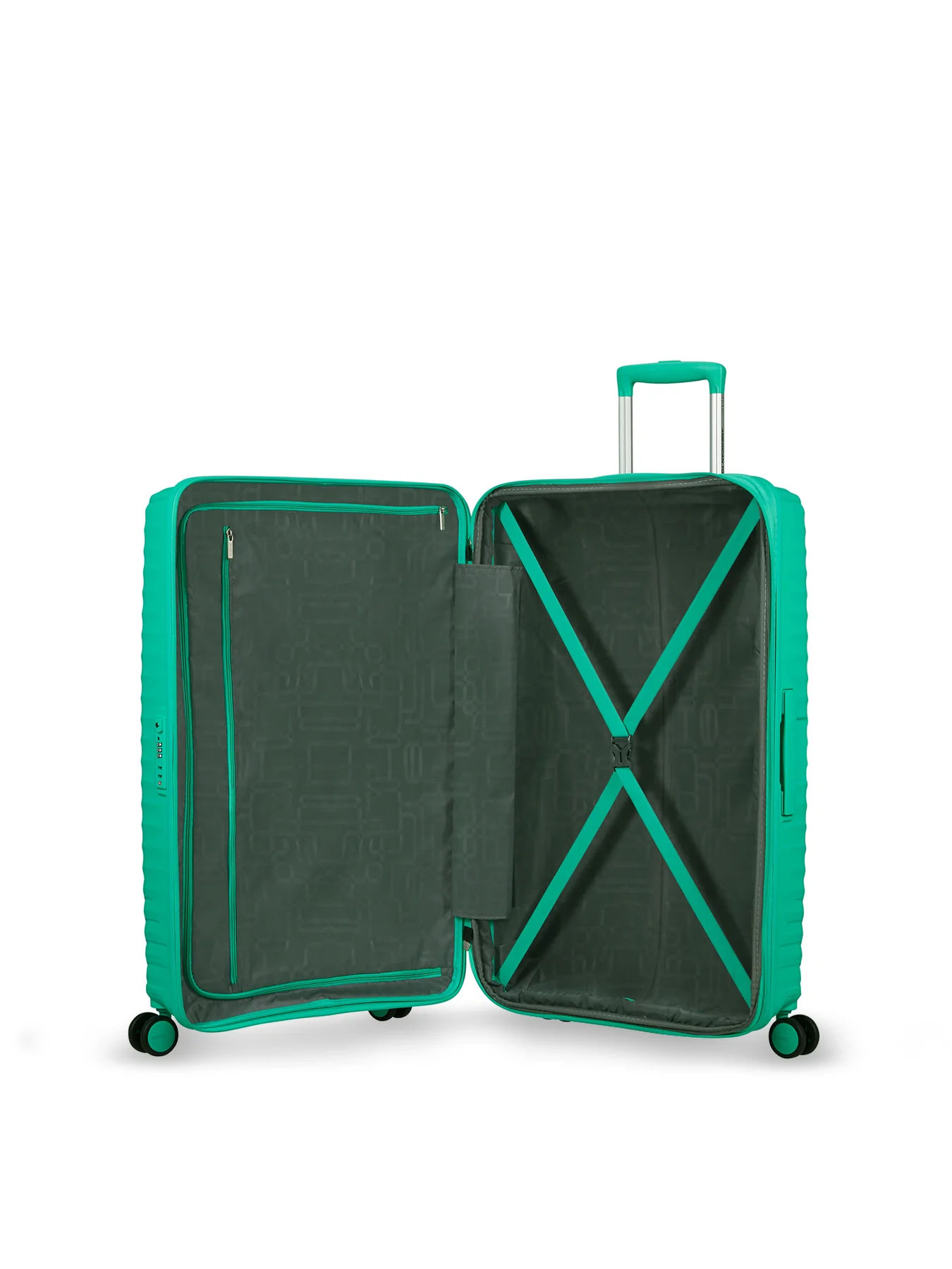 Diablast 78cm Expandable Spinner Suitcase Cyber Aqua - Image 3