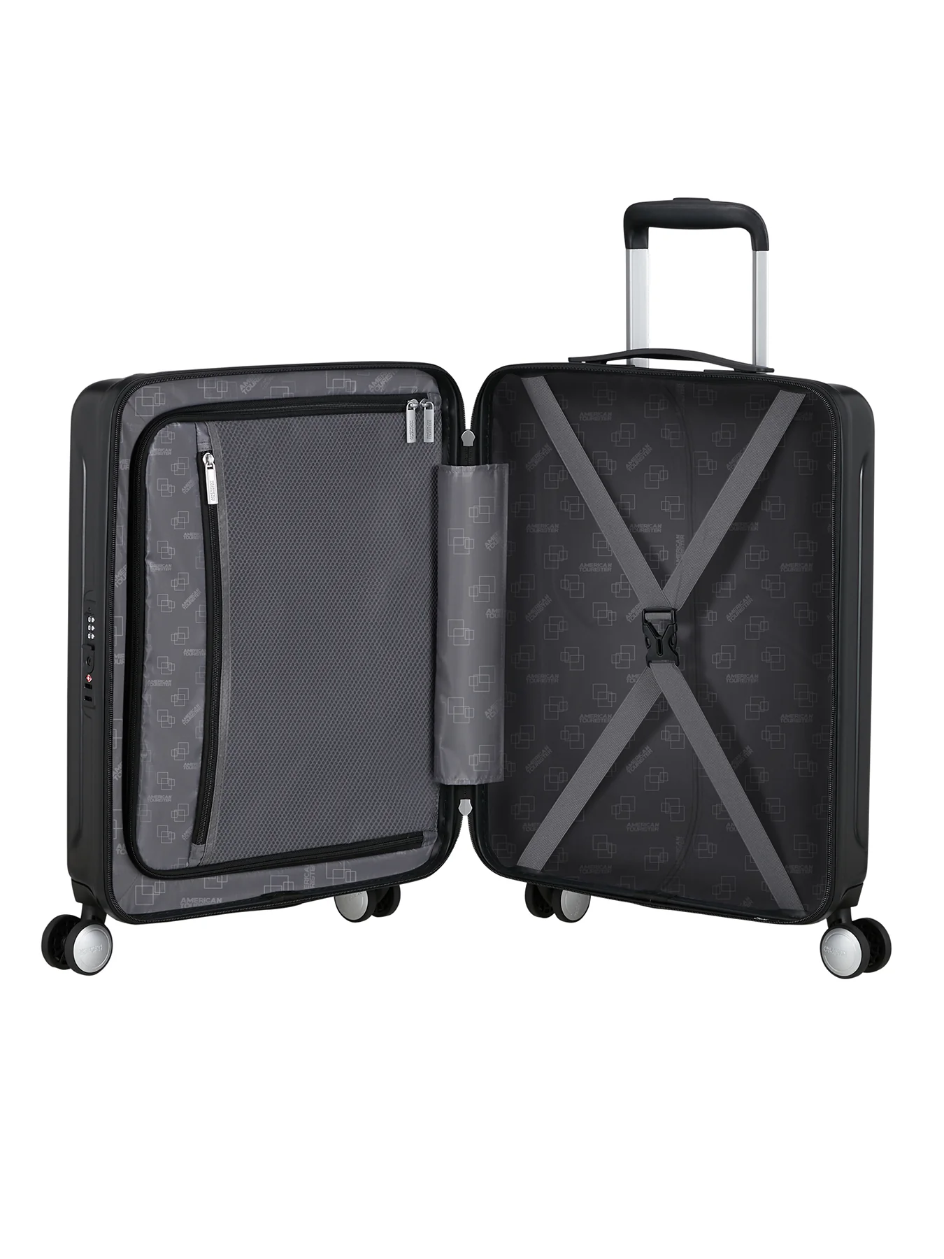 Skyrail Medium Suitcase 67cm Expandable Spinner TSA Black - Image 3