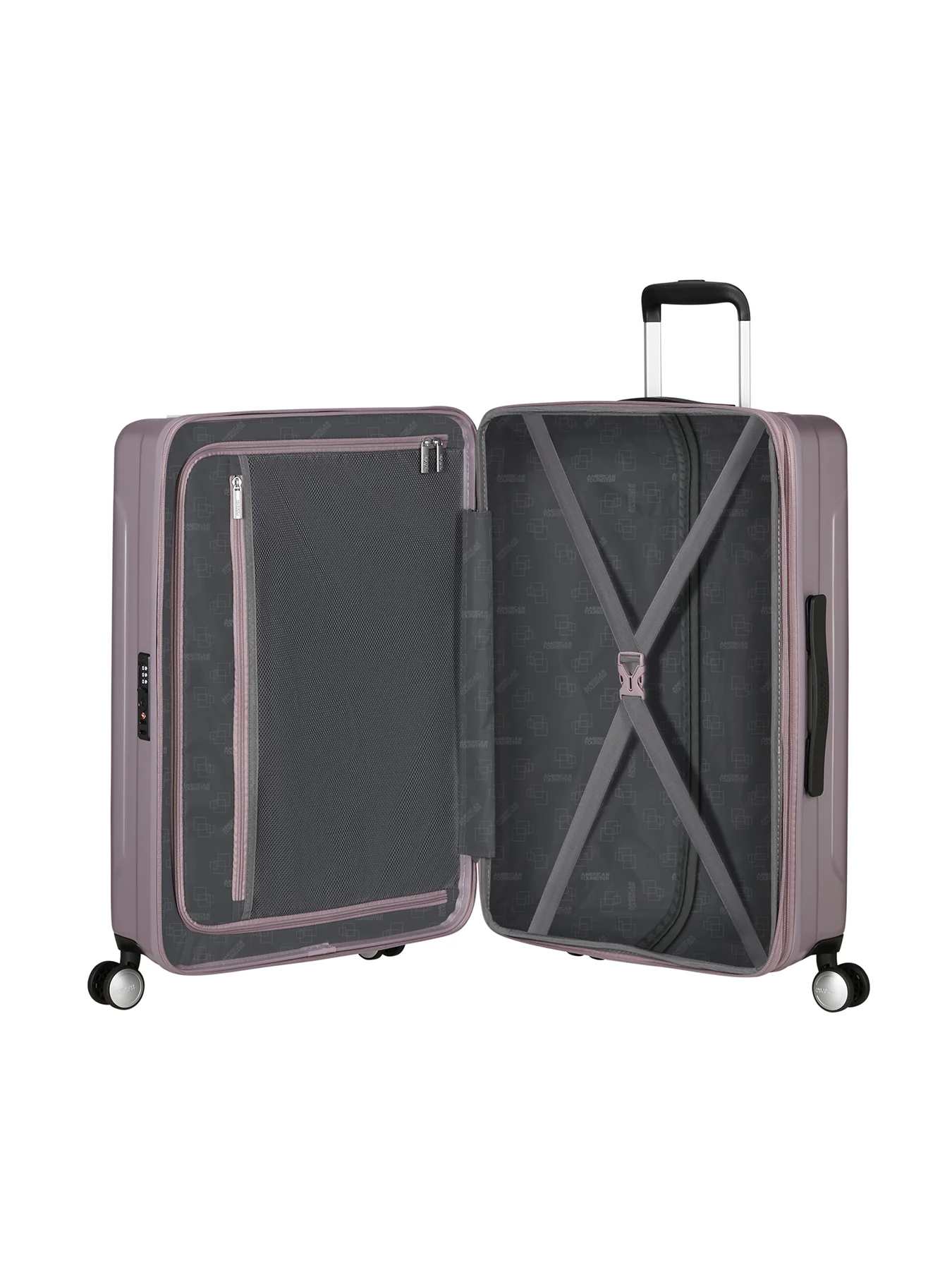 Skyrail Medium Suitcase 67cm Expandable Spinner TSA Pink - Image 3
