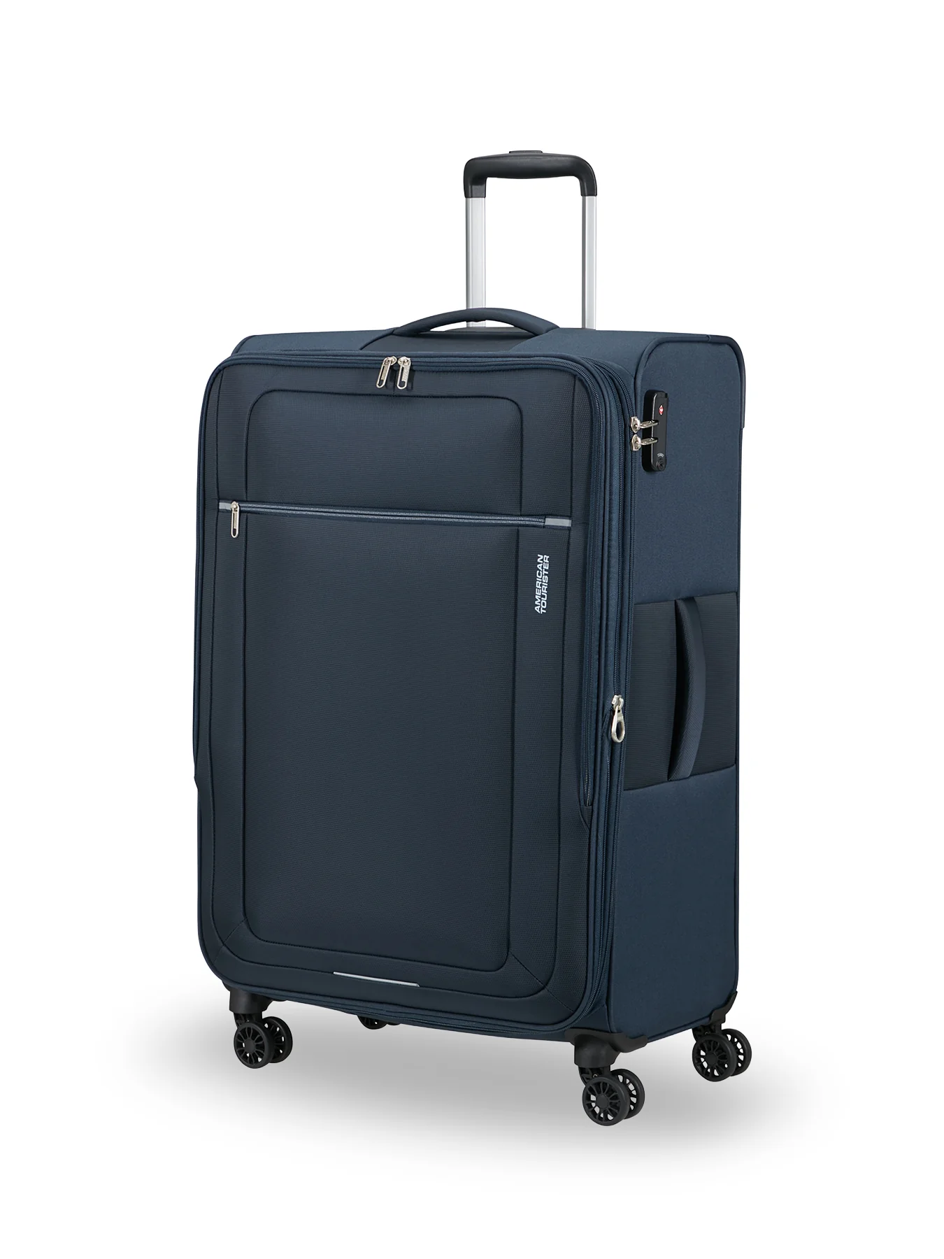 Spinner Expandable TSA Suitcase Large Navy - Image 2