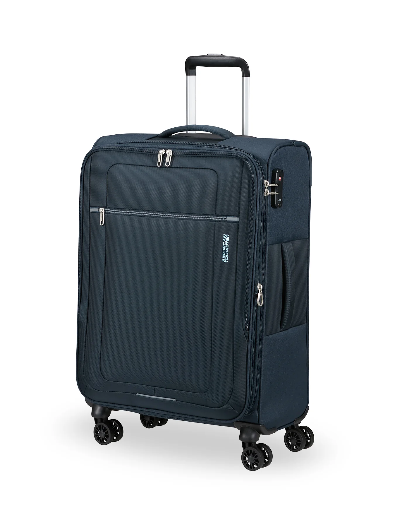 Spinner Expandable TSA Suitcase Medium Navy - Image 2