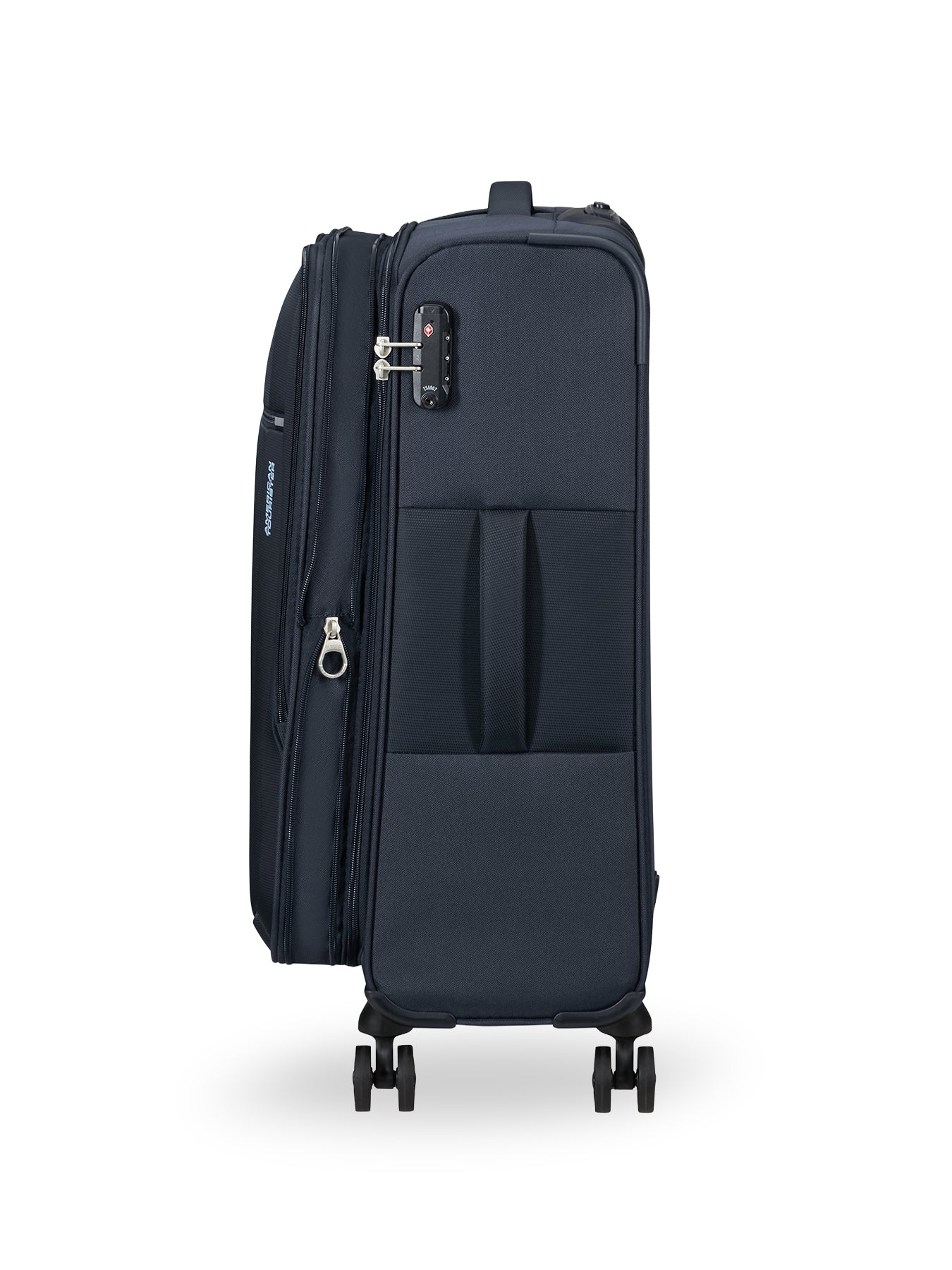 Spinner Expandable TSA Suitcase Medium Navy - Image 4