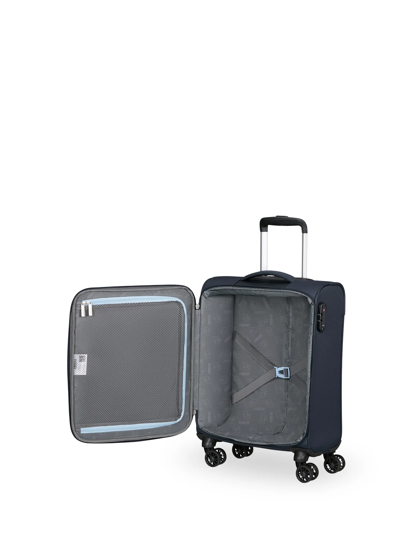 Spinner TSA Cabin Suitcase Small Navy - Image 4