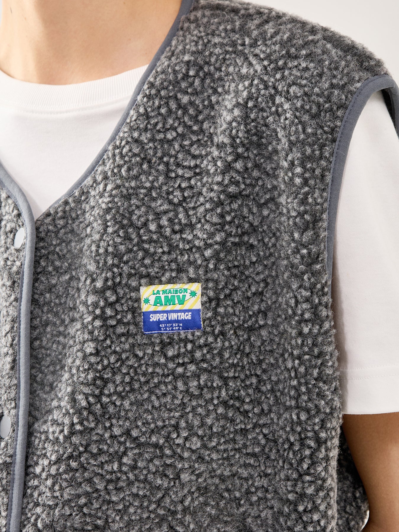 Hoktown Wool Gilet Charcoal - Image 3