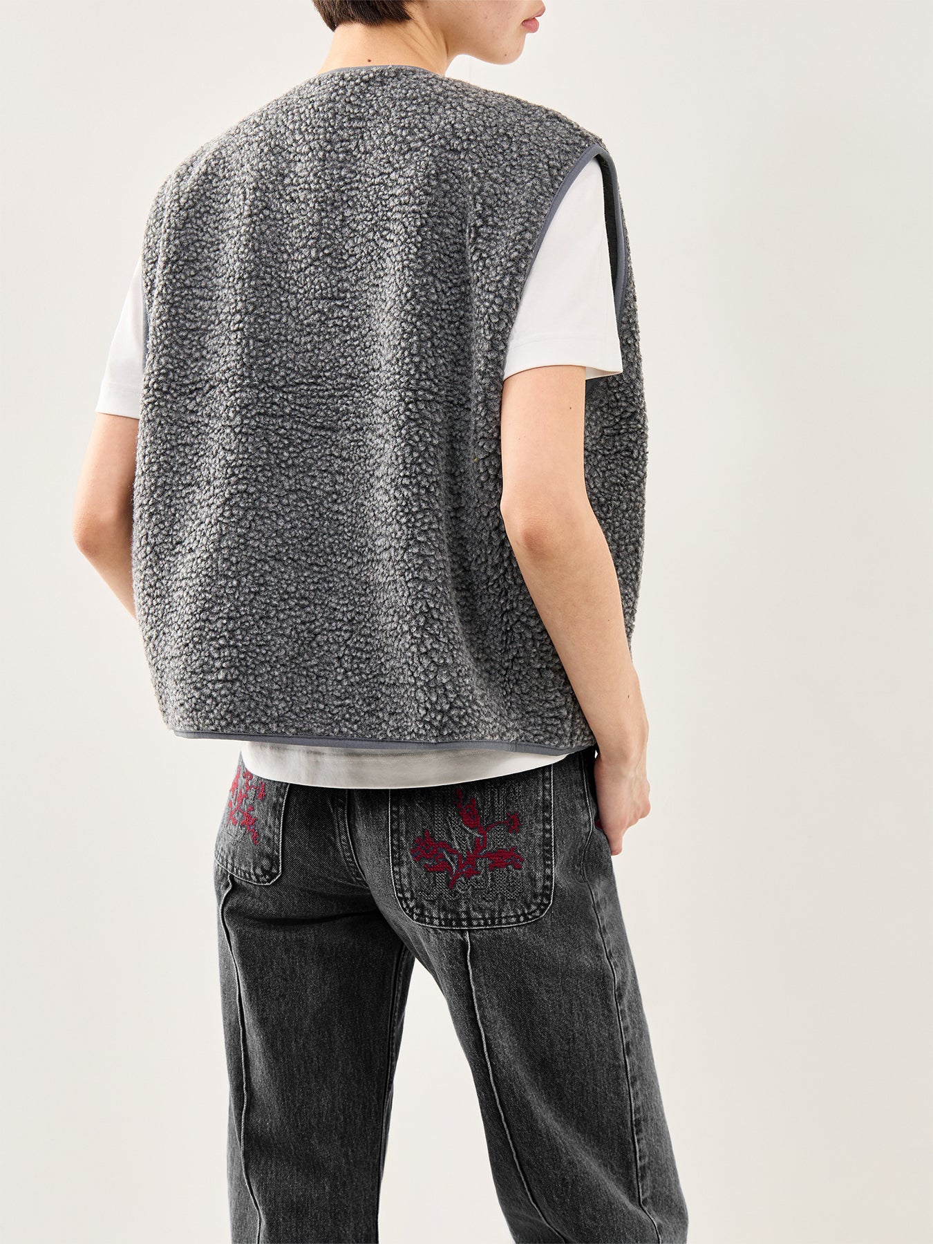 Hoktown Wool Gilet Charcoal - Image 5