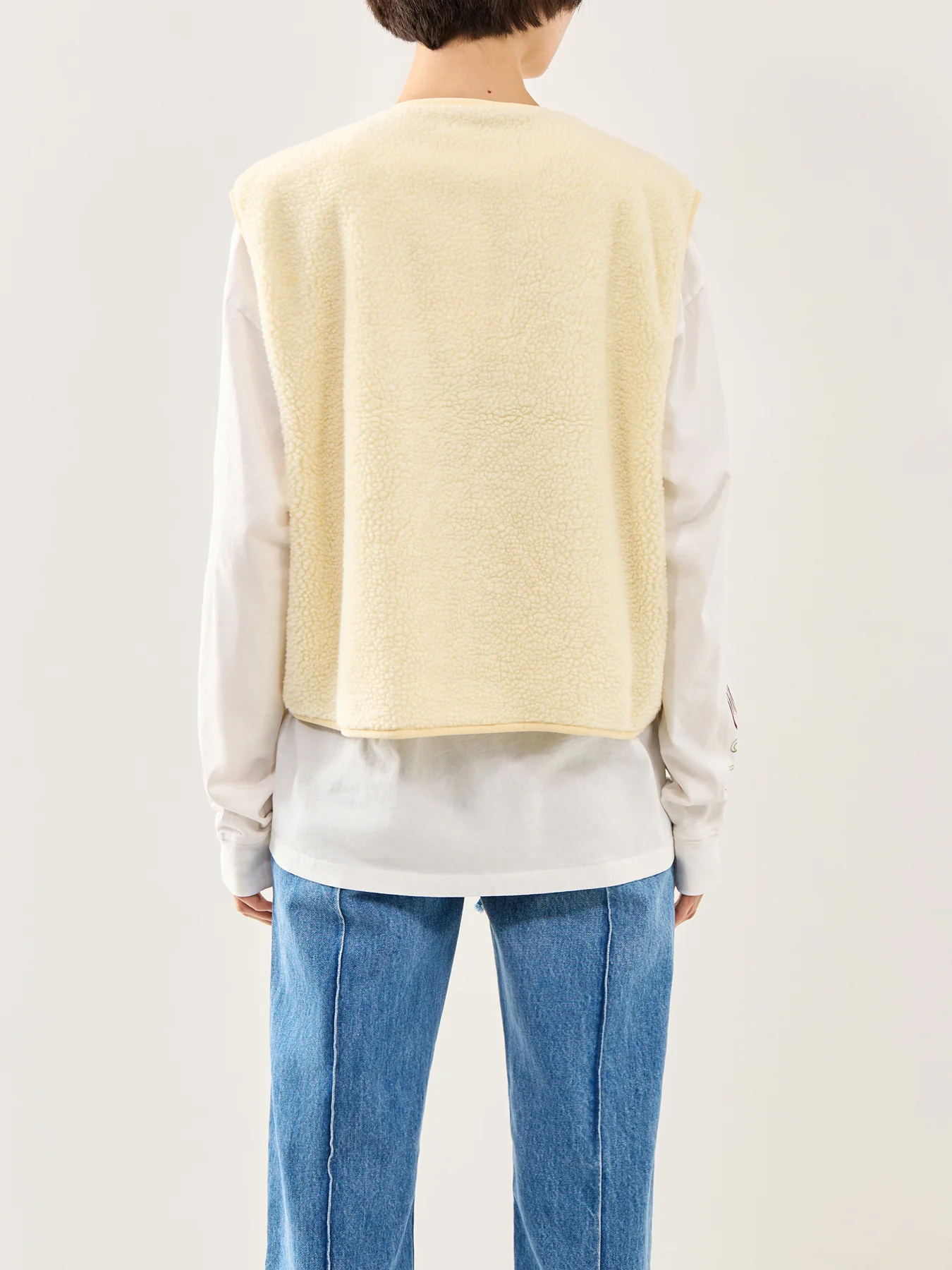 Hoktown Wool Gilet Cream - Image 5