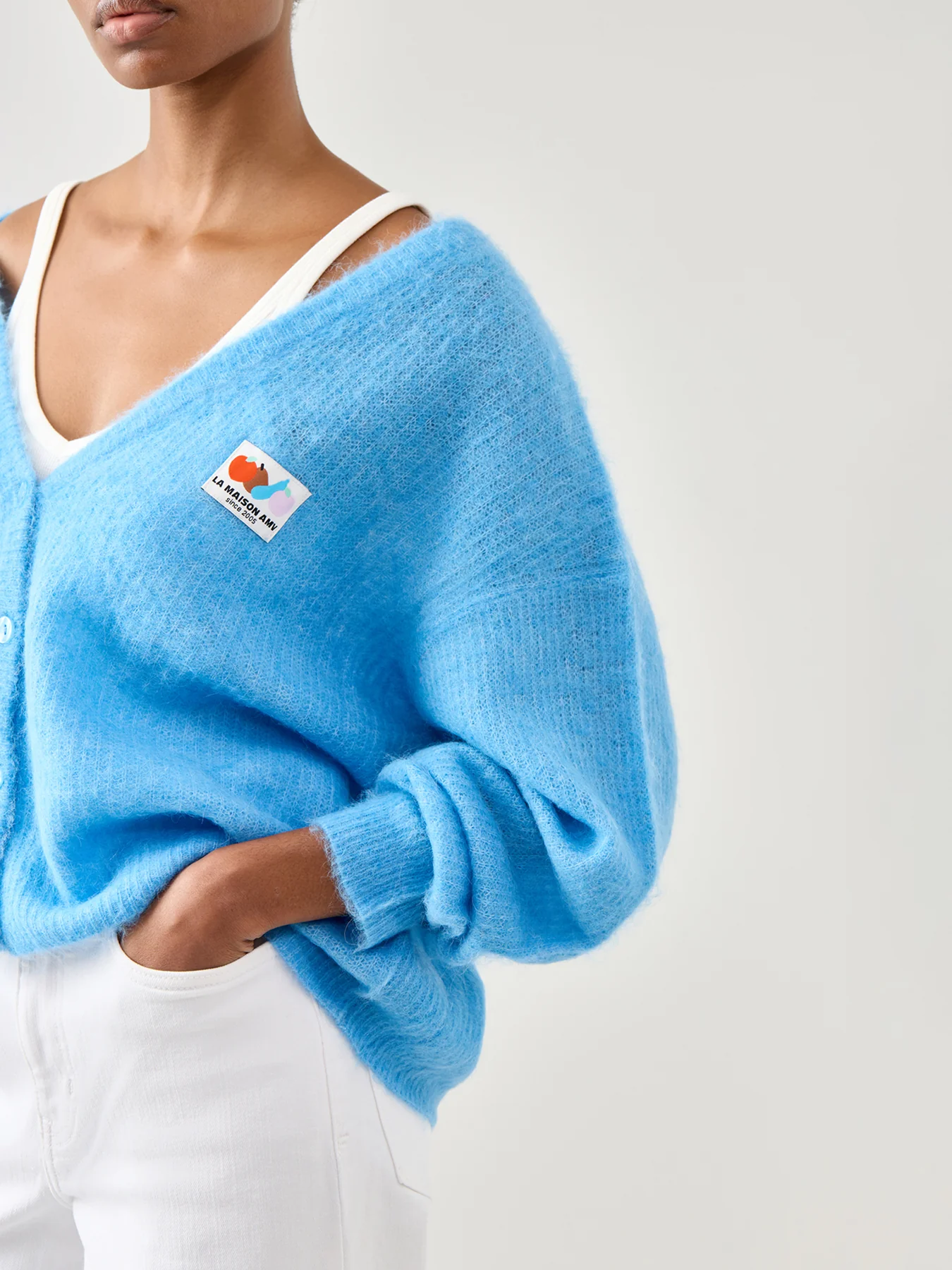 Nenybay Long Sleeves Cardigan Fleuve Blue - Image 3