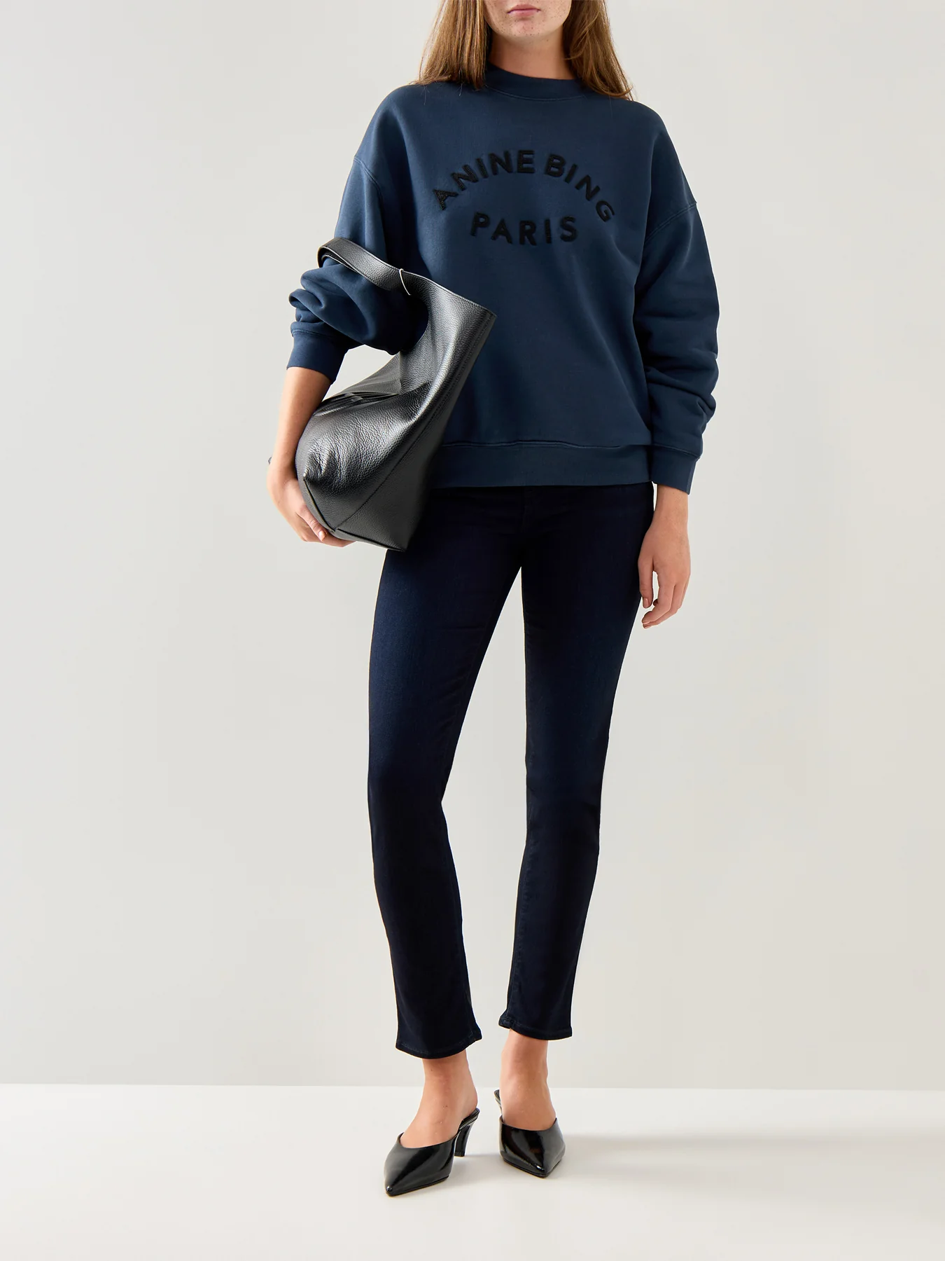 Jaci Sweatshirt Paris Cotton Dark Blue - Image 3
