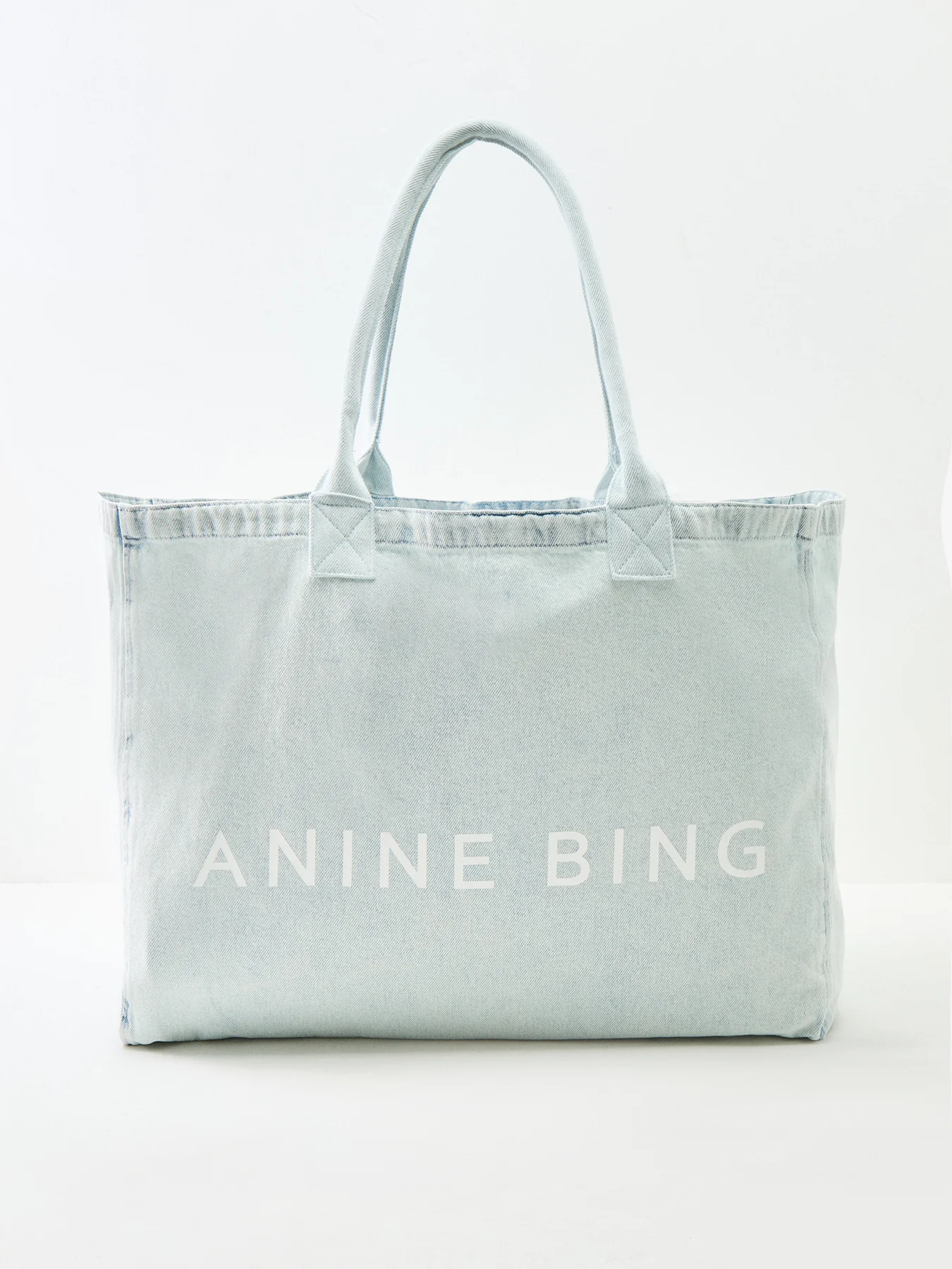 Leo Denim Tote Bag Blue - Image 6