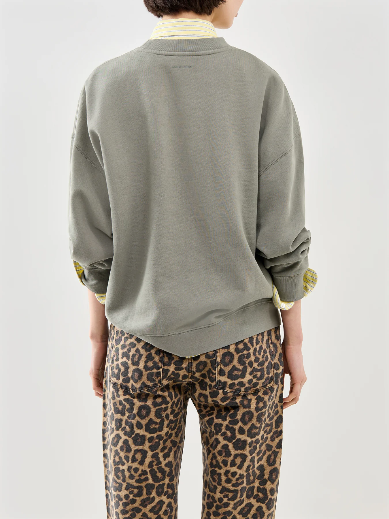 Miles Letterman Sweatshirt Grey - Image 5