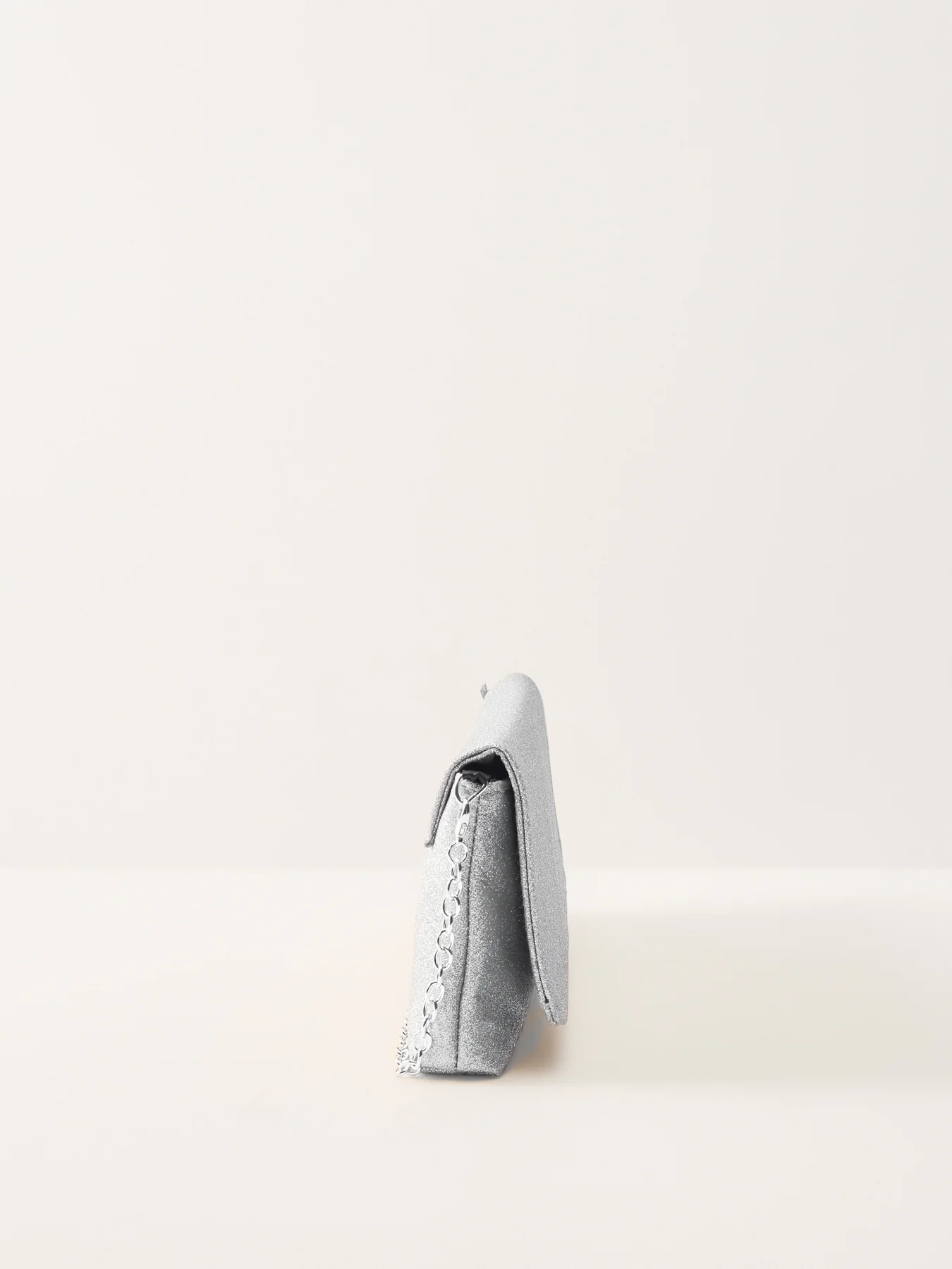 Glitter Foldover Clutch Silver - Image 4