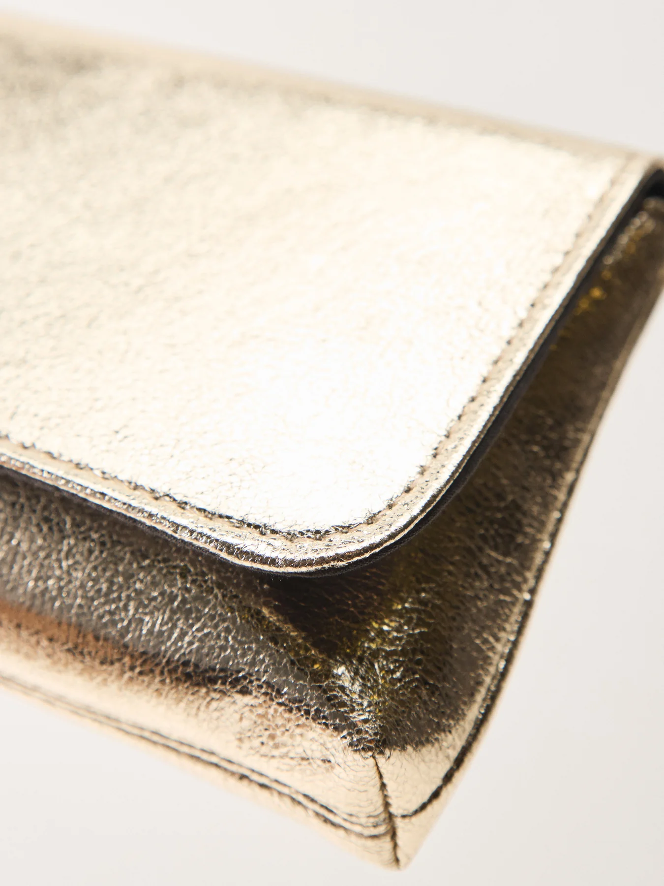 Metallic Foldover Clutch Gold - Image 5