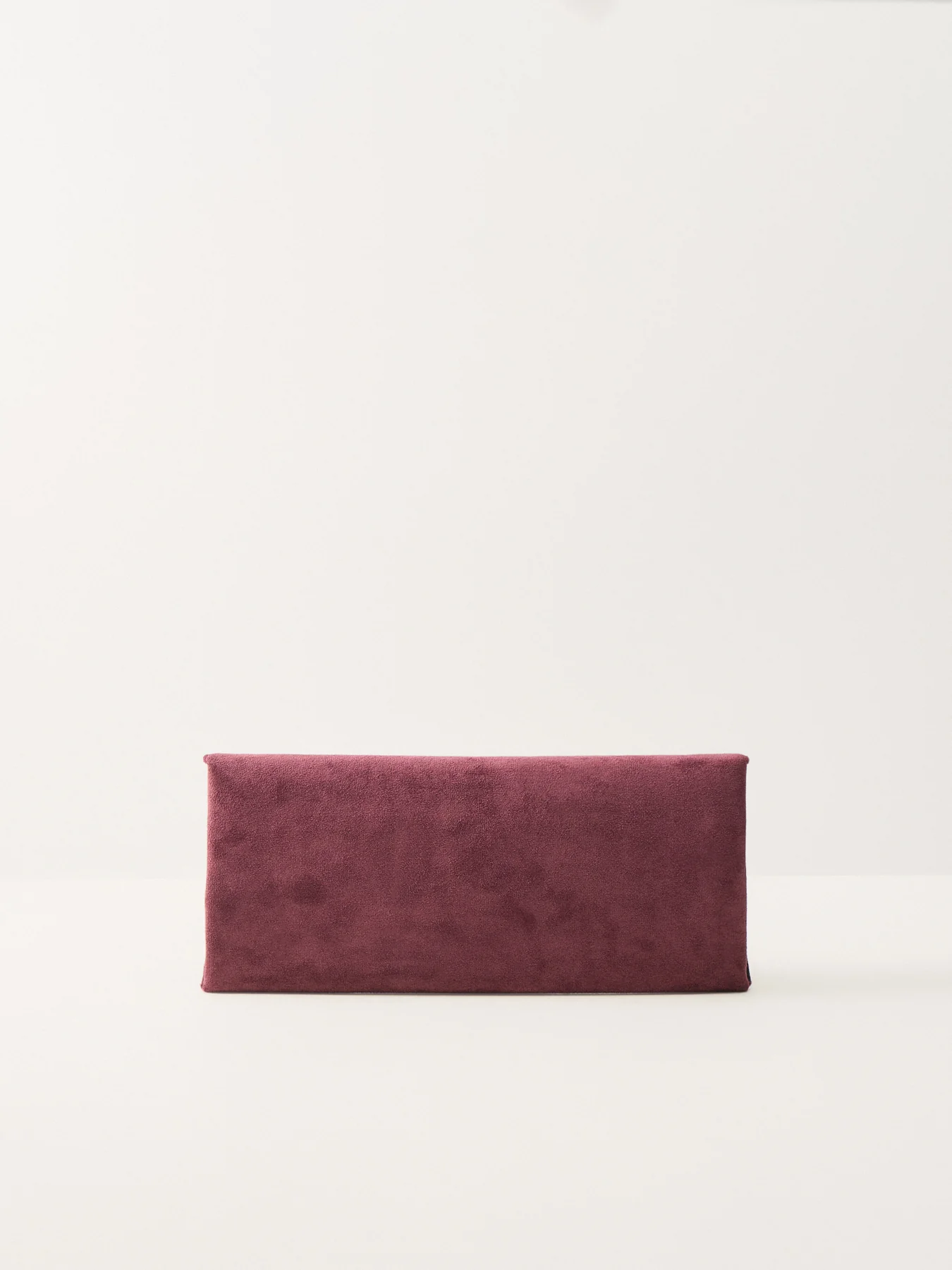 Suede Foldover Clutch Red - Image 3