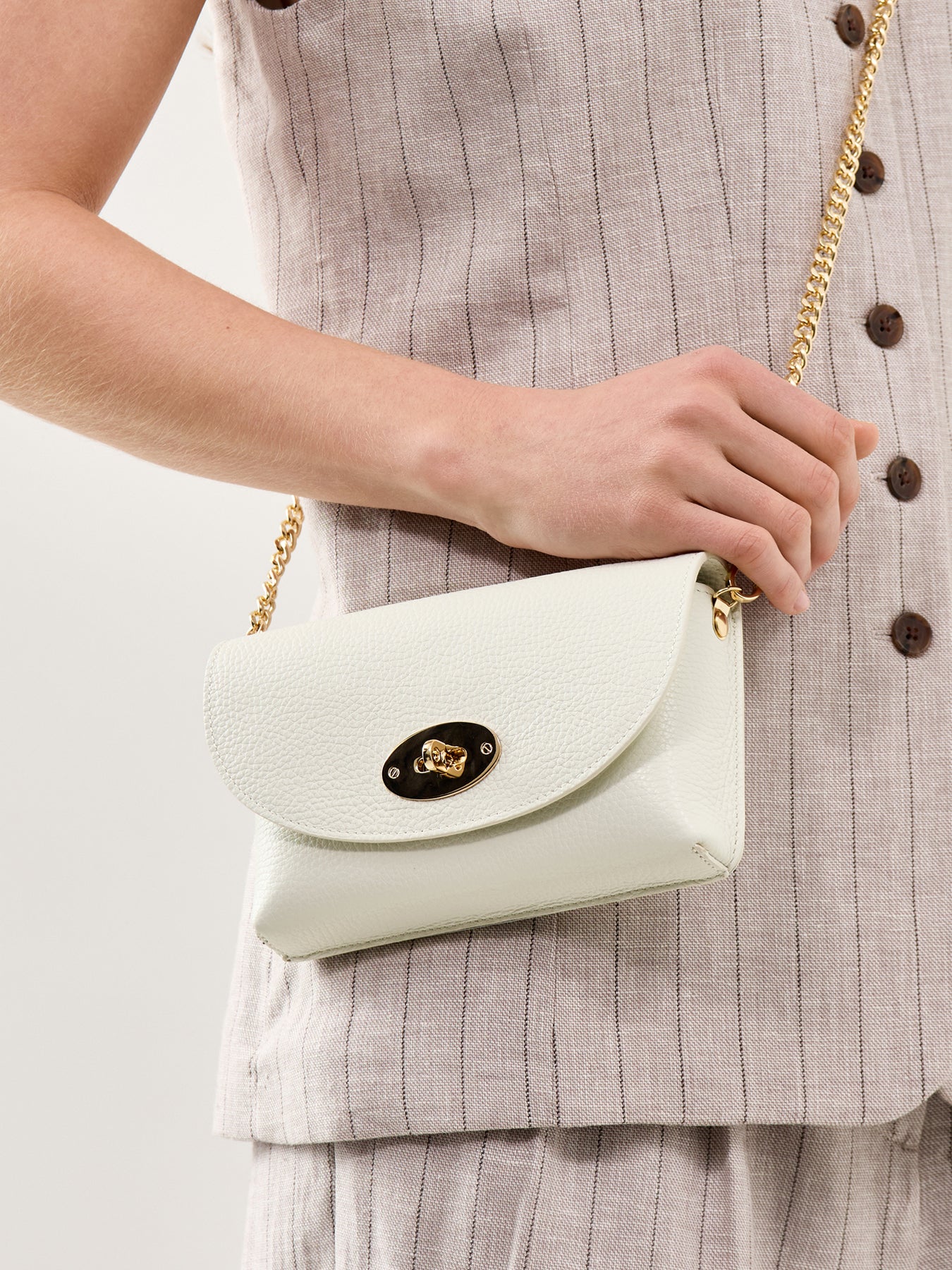 Mila Leather Phone Bag Buttermilk - Image 2