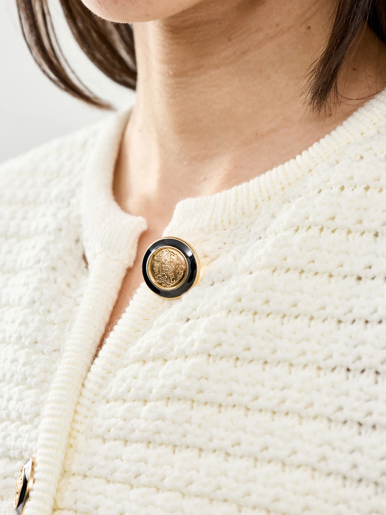 Gaspard Knit Cardigan Cream - Image 3
