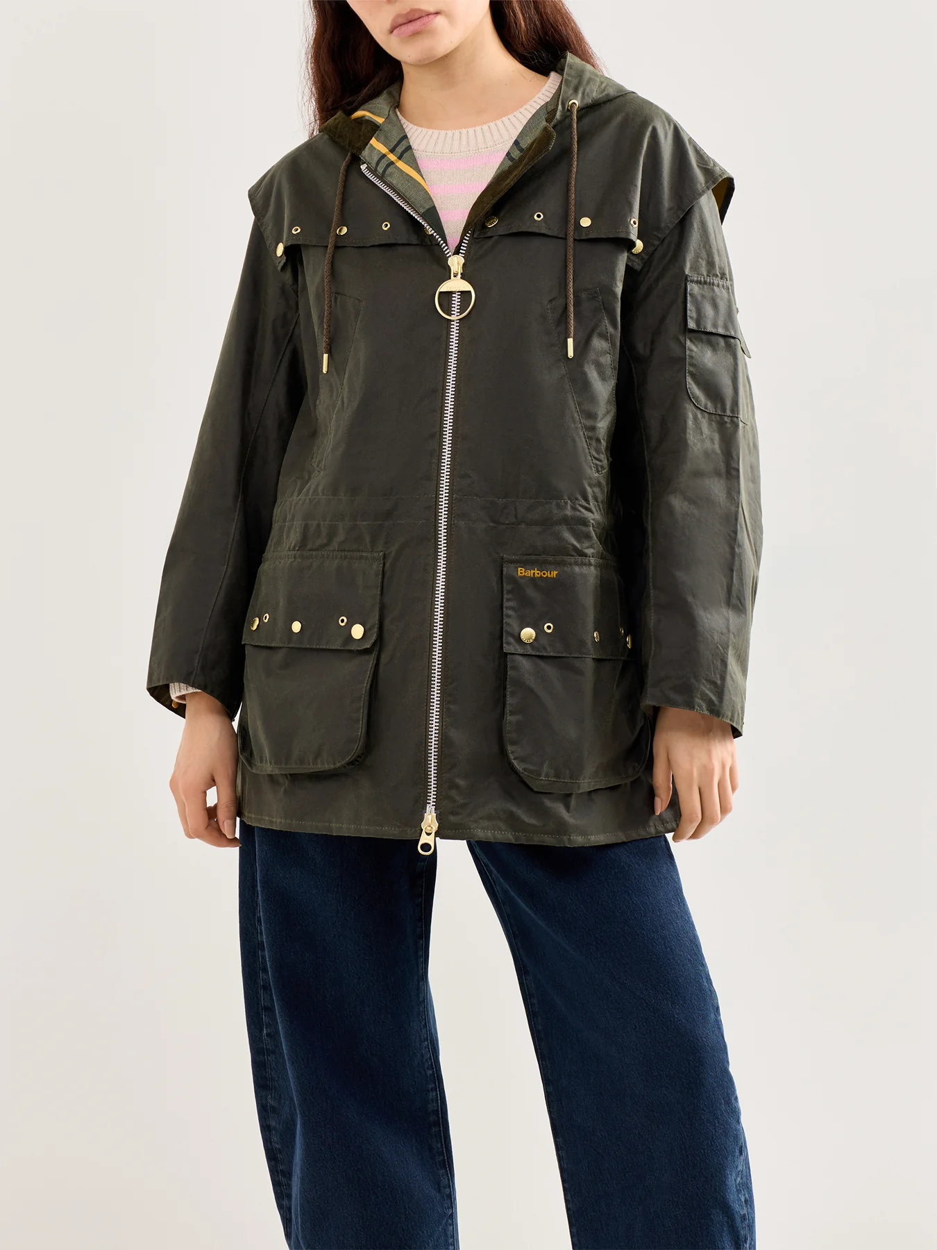 Aberford Waxed Cotton Jacket Olive - Image 4