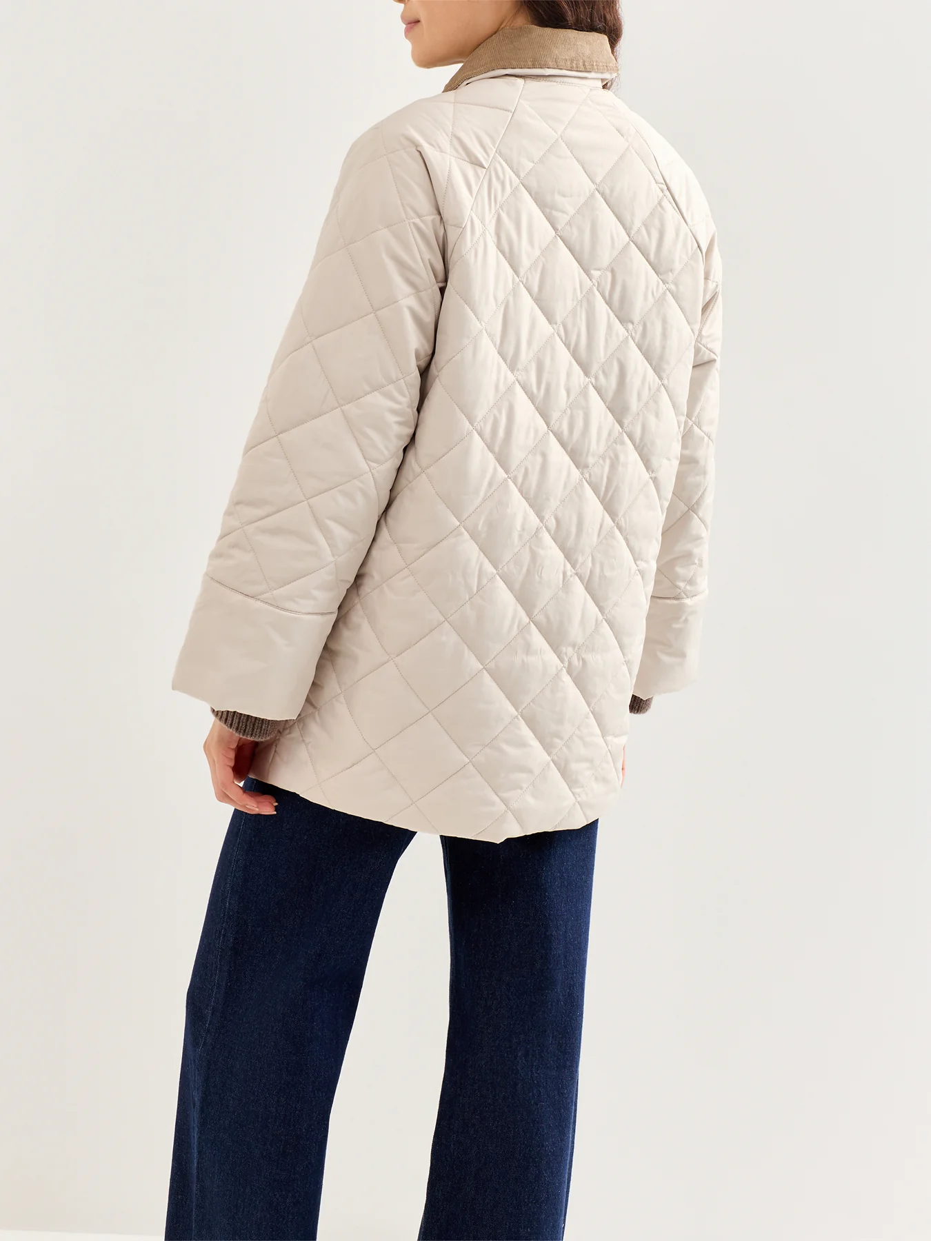 Aldburgh Quilted Jacket Cream - Image 5