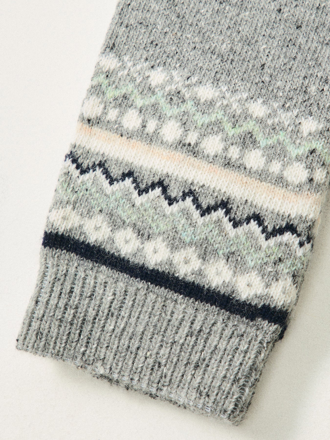 Anaise Fair Isle Socks Grey - Image 2