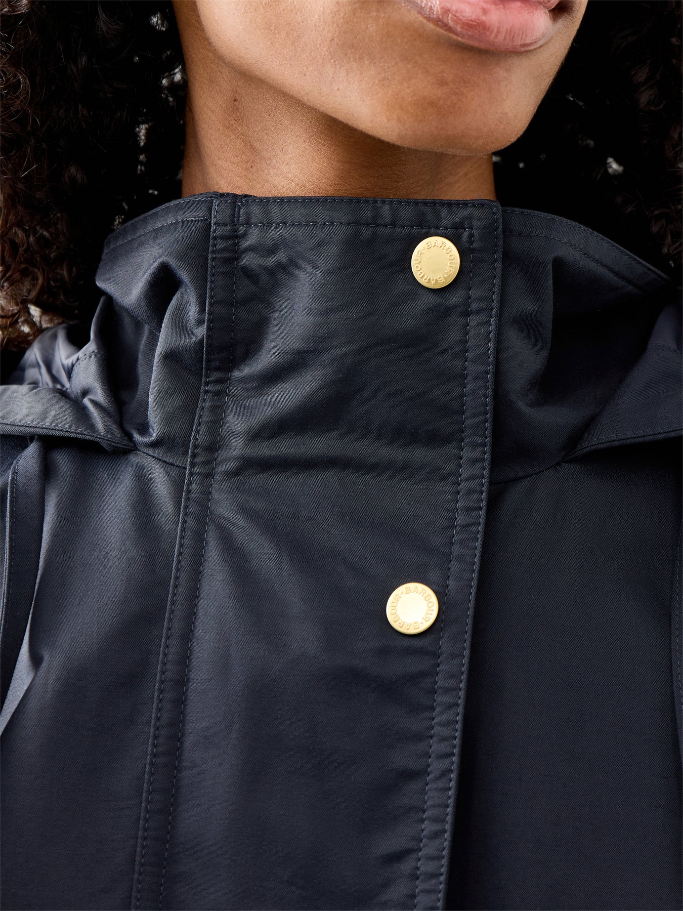 Womens Navy Barbour Cecile Showerproof Jacket - Image 3
