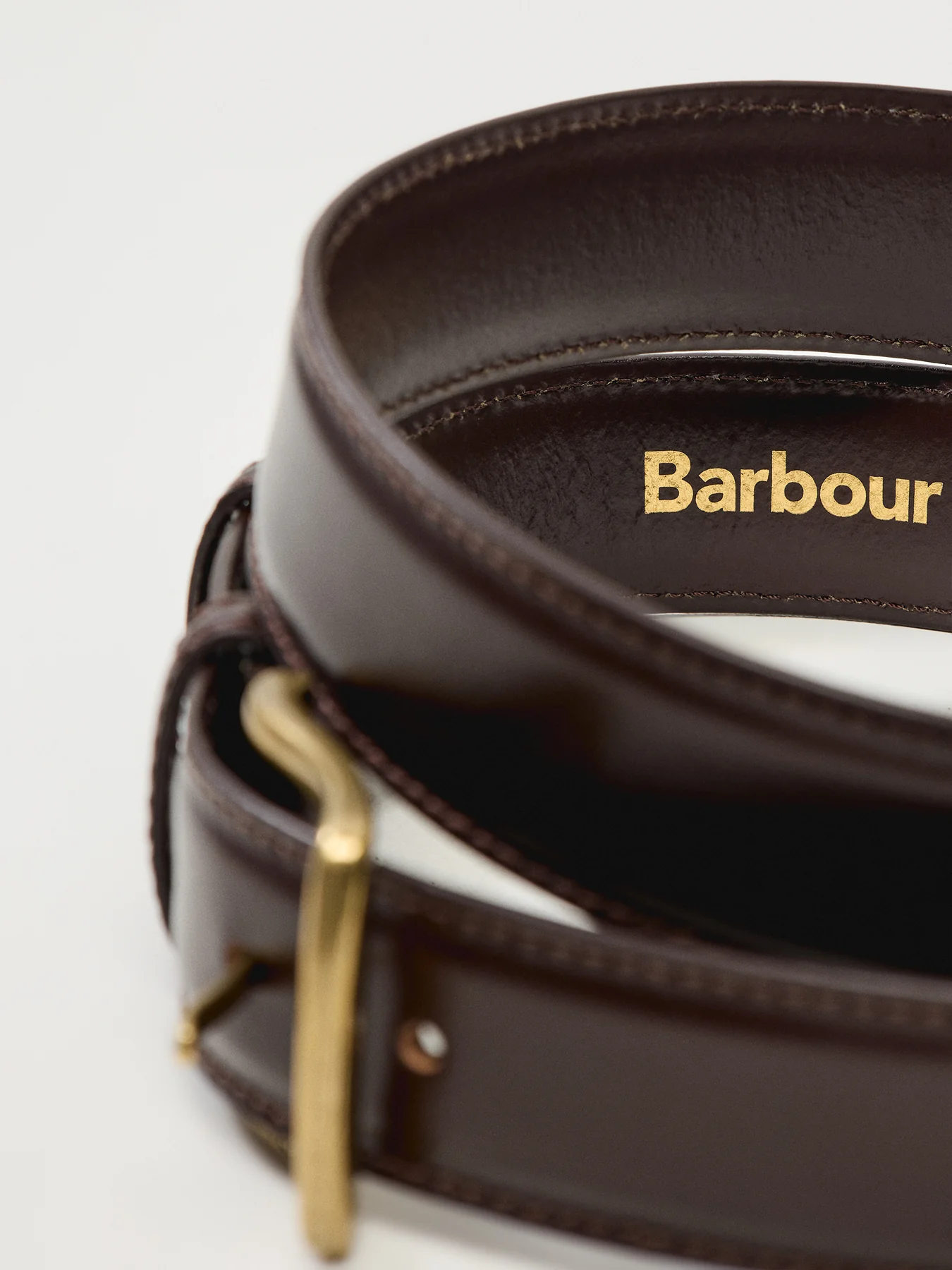 Barbour Clyde Leather Belt Brown - Image 3