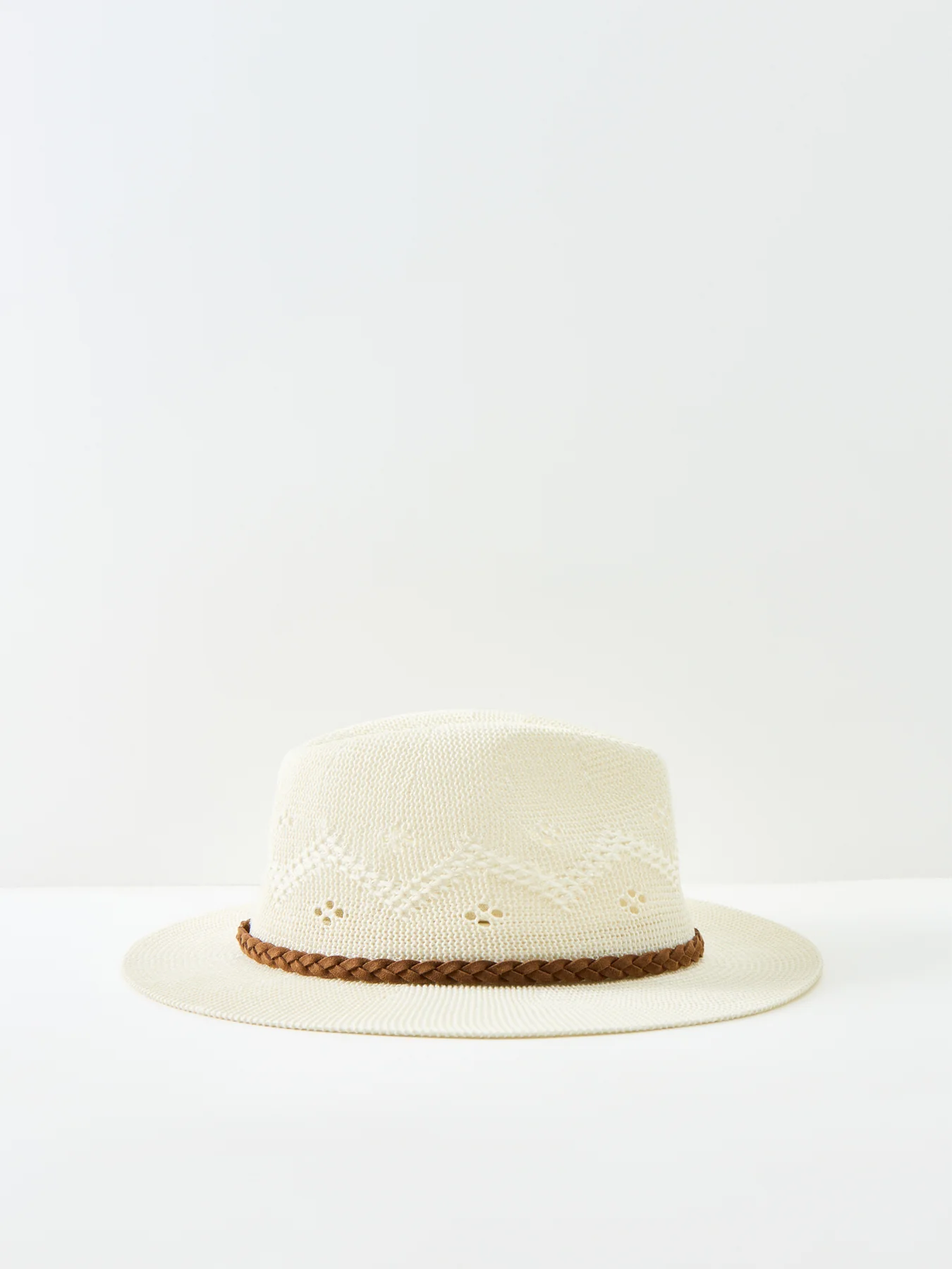 Flowerdale Fedora Summer Hat White - Image 2