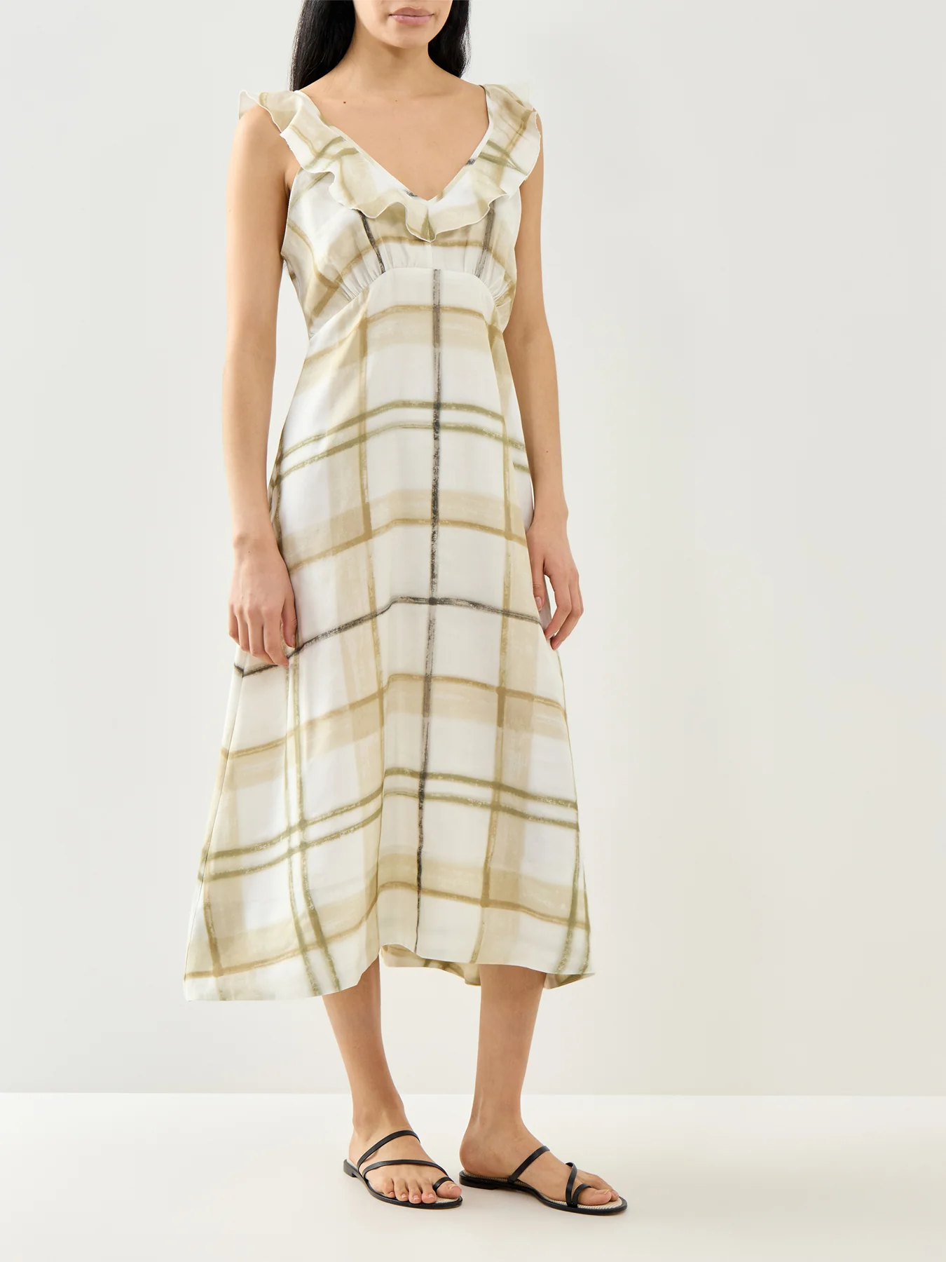 Gianna Midi Dress Painted Check - Image 2