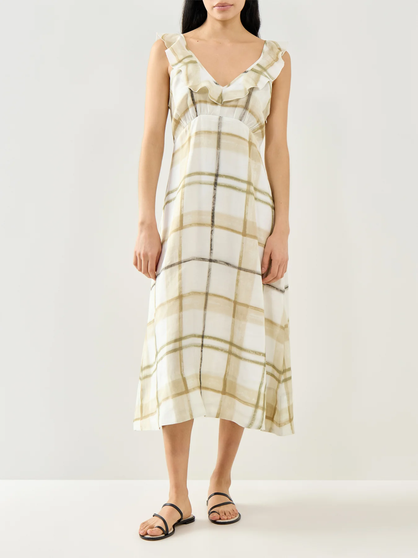 Gianna Midi Dress Painted Check - Image 4