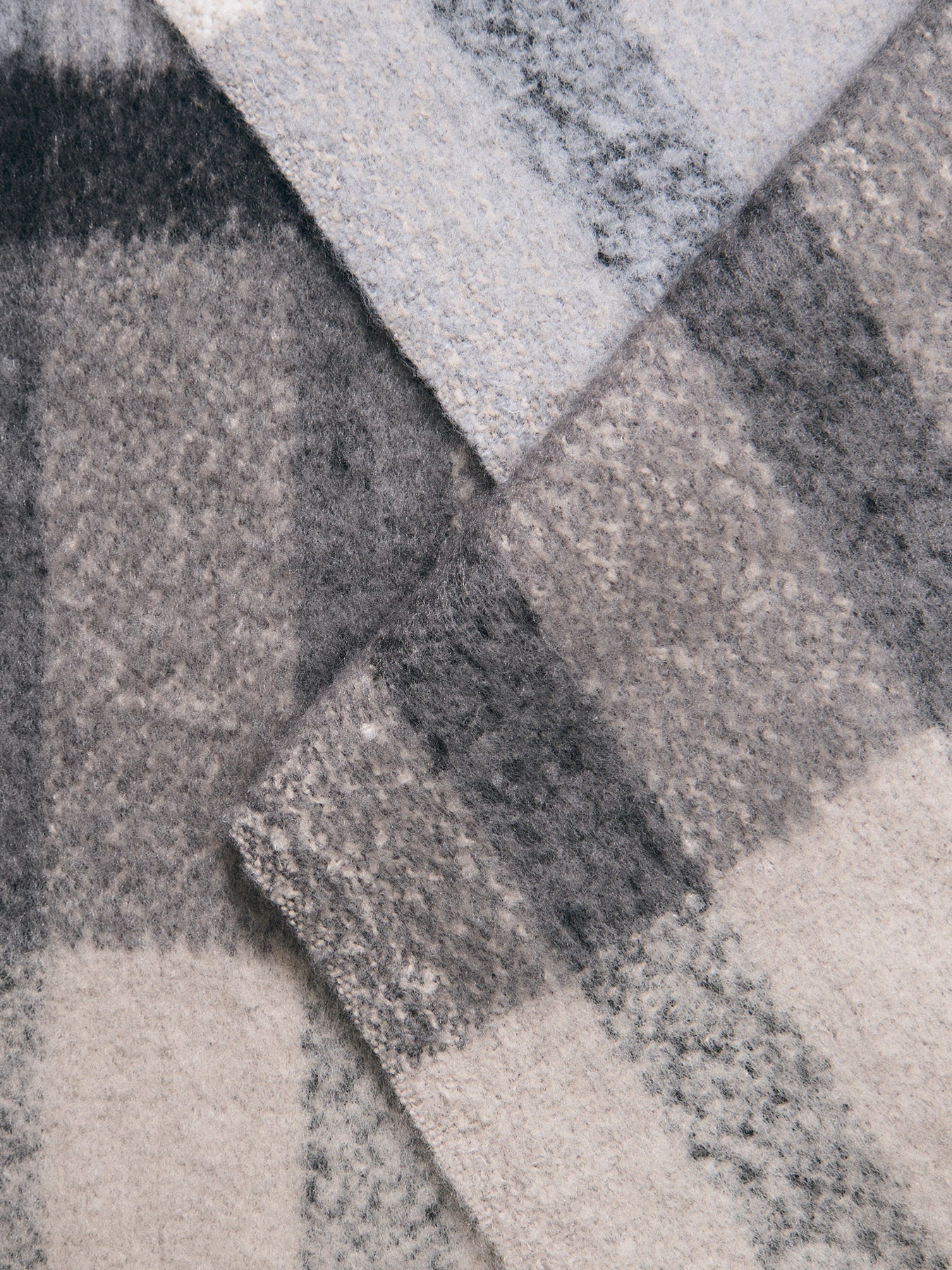 Isla Tartan Boucle Scarf Grey - Image 3
