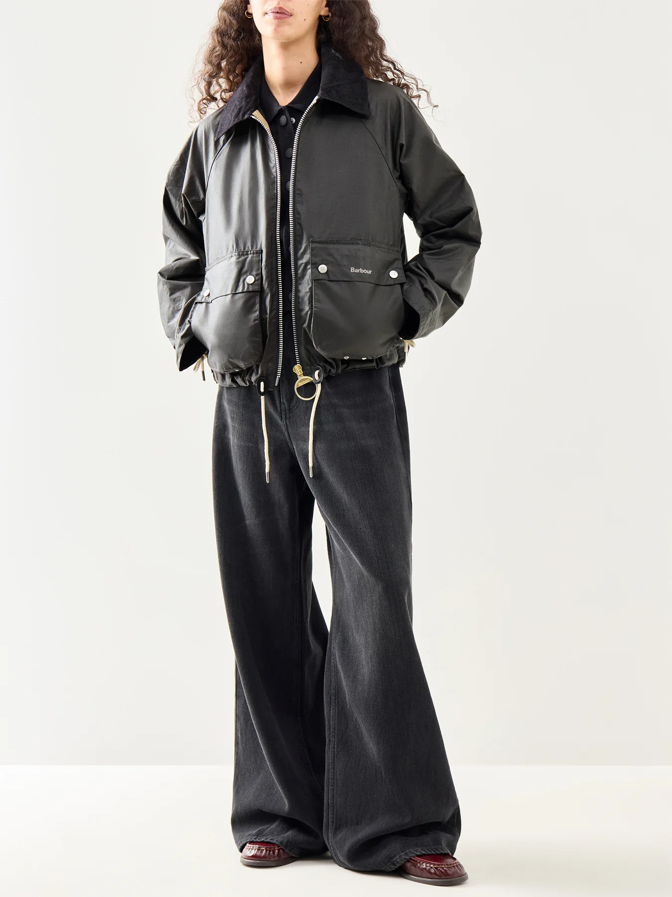 Marron Wax Jacket Grey - Image 2