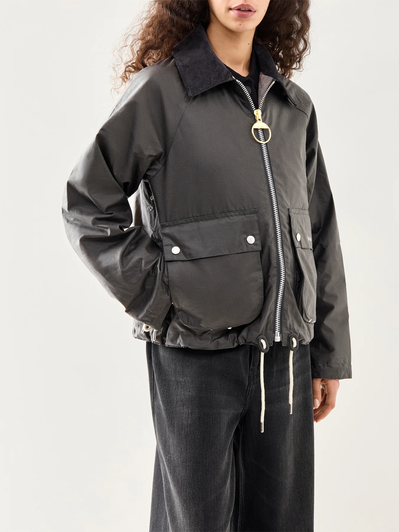 Marron Wax Jacket Grey - Image 4