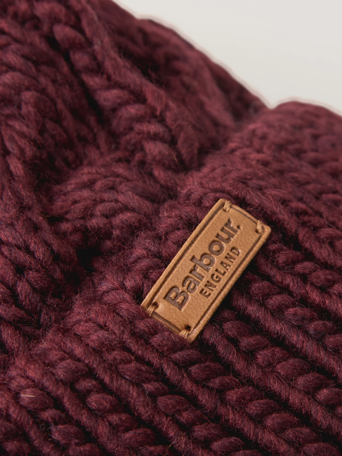 Penshaw Beanie Hat Bordeaux - Image 3