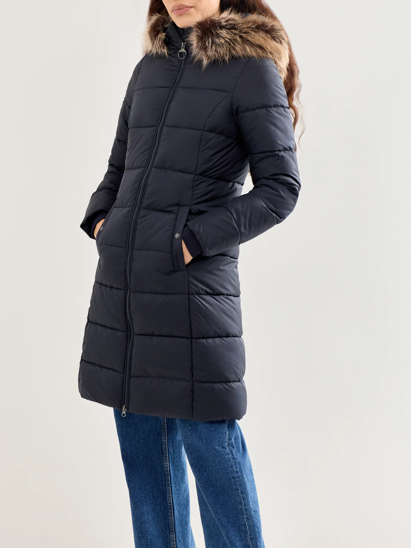 Rosoman Quilted Jacket Navy - Image 4