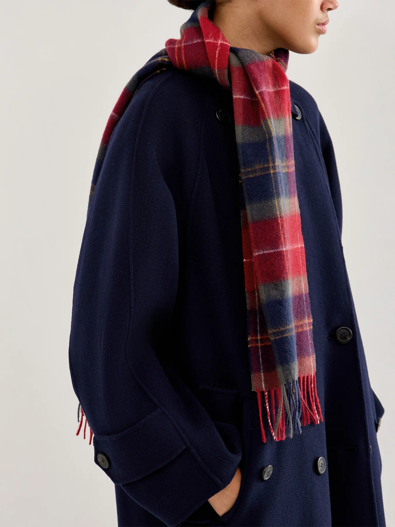 Barbour Tartan Scarf Winterberry Tartan - Image 2