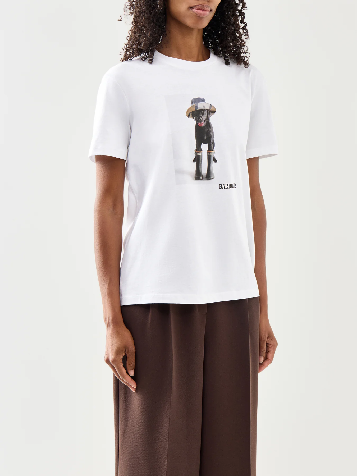 White Cotton Barbour Woodrow T-Shirt - Image 4