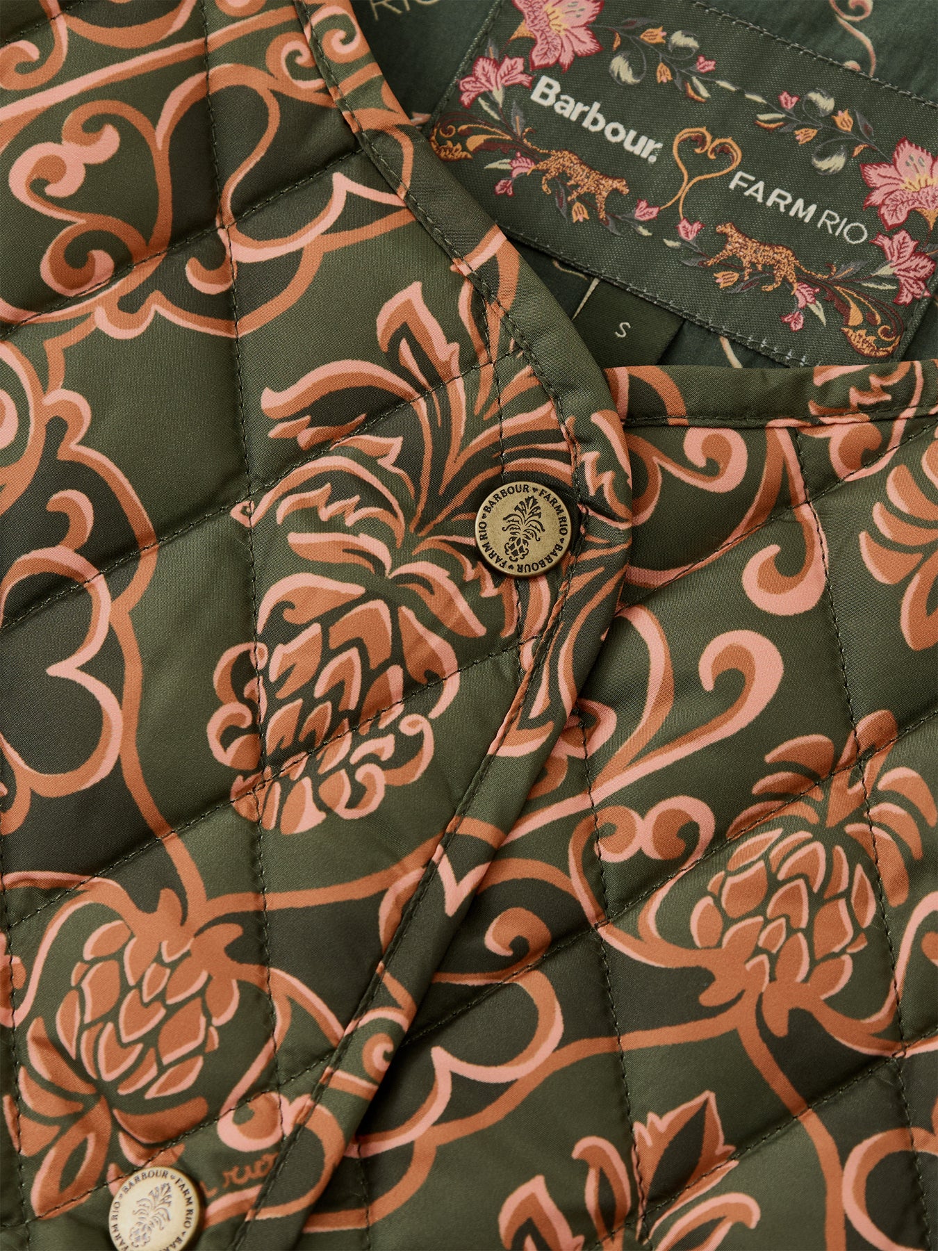 Womens Barbour X Farm Rio Fernanda Liner - Image 3