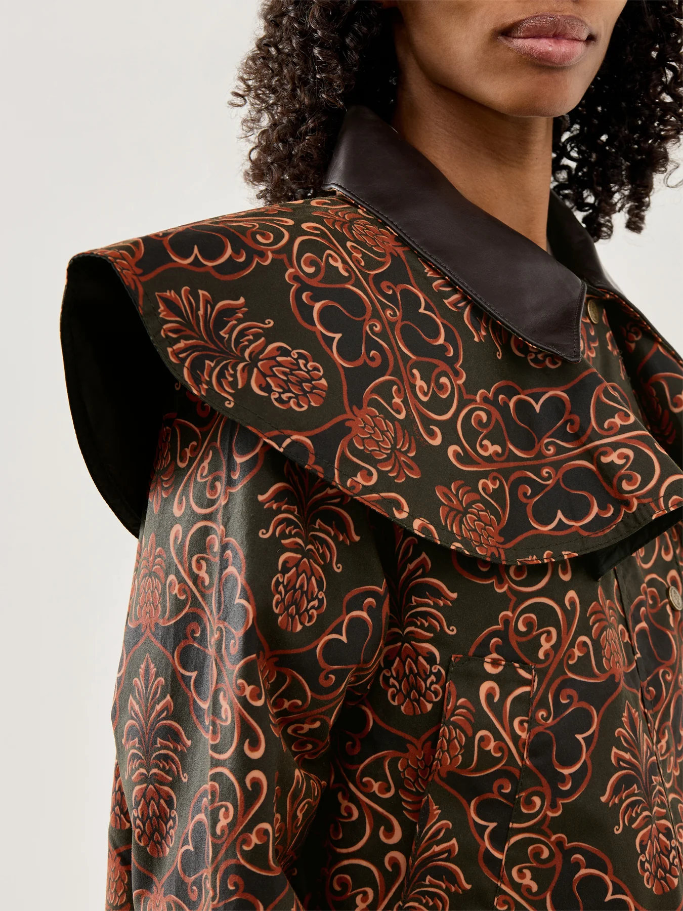 Womens Barbour X Farm Rio Luana Wax Jacket - Image 3