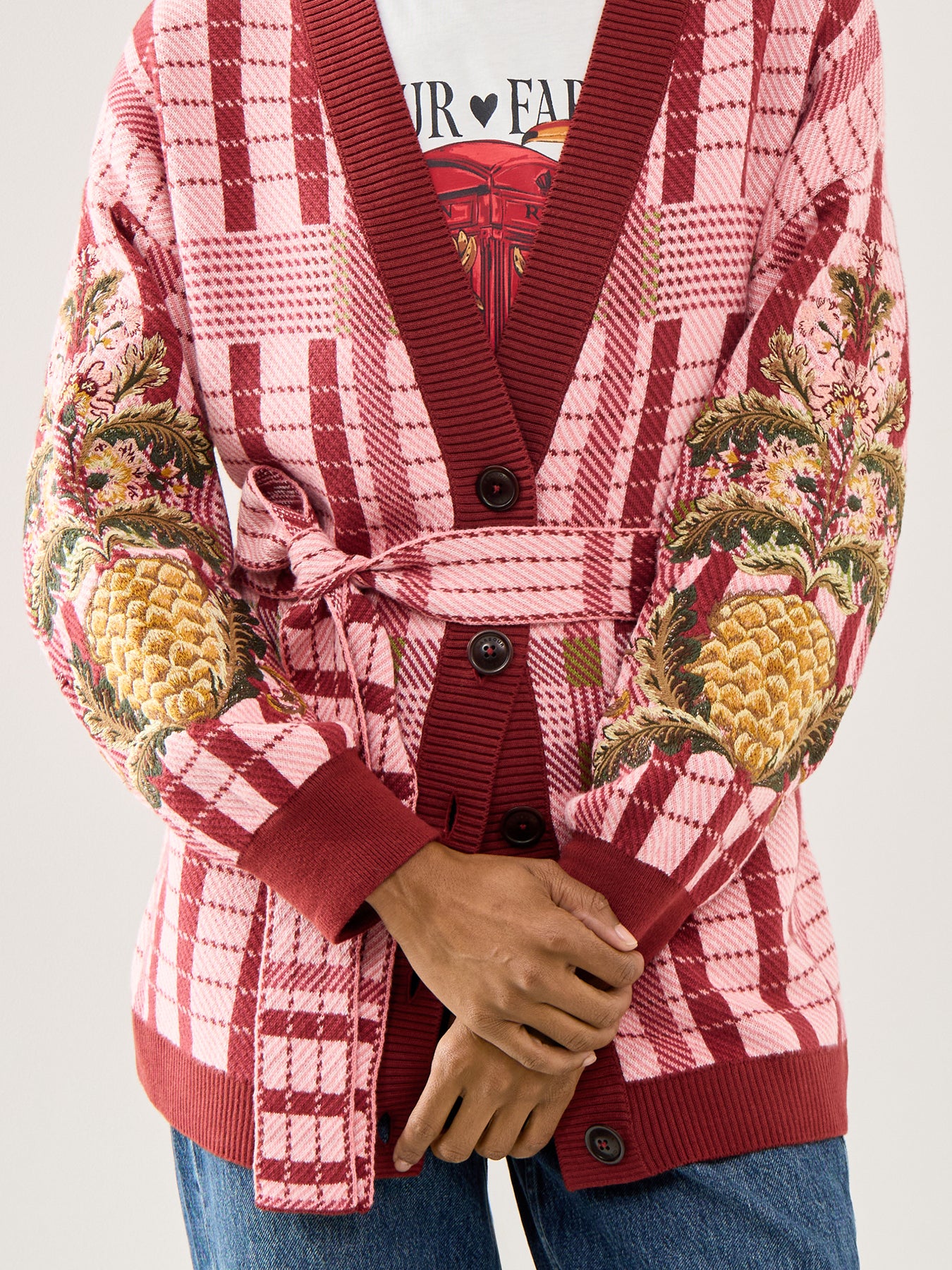 Barbour X Farm Rio Luisa Embroidered Cardigan - Image 3