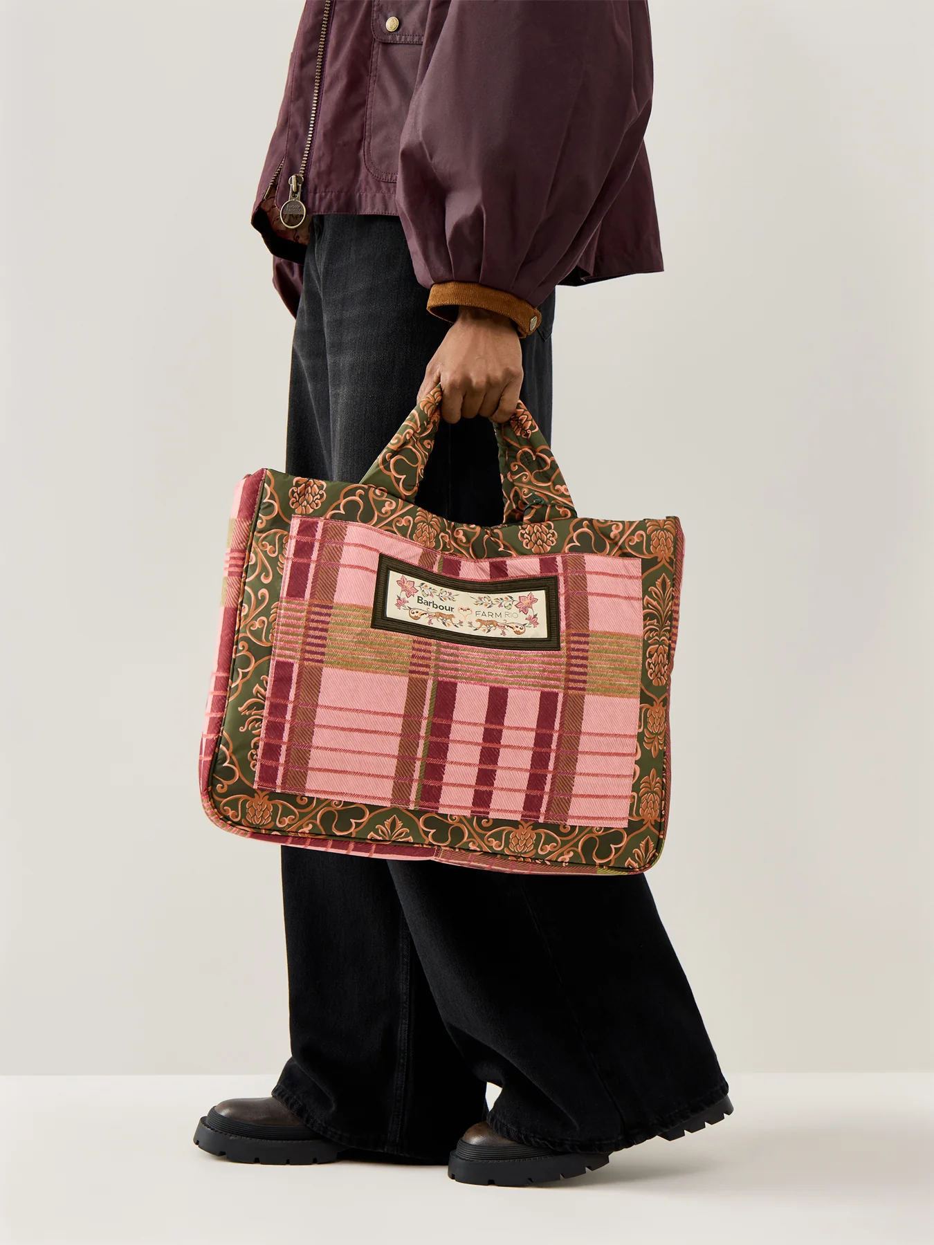 Barbour X Farm Rio Maria Clara Tote Bag - Image 2