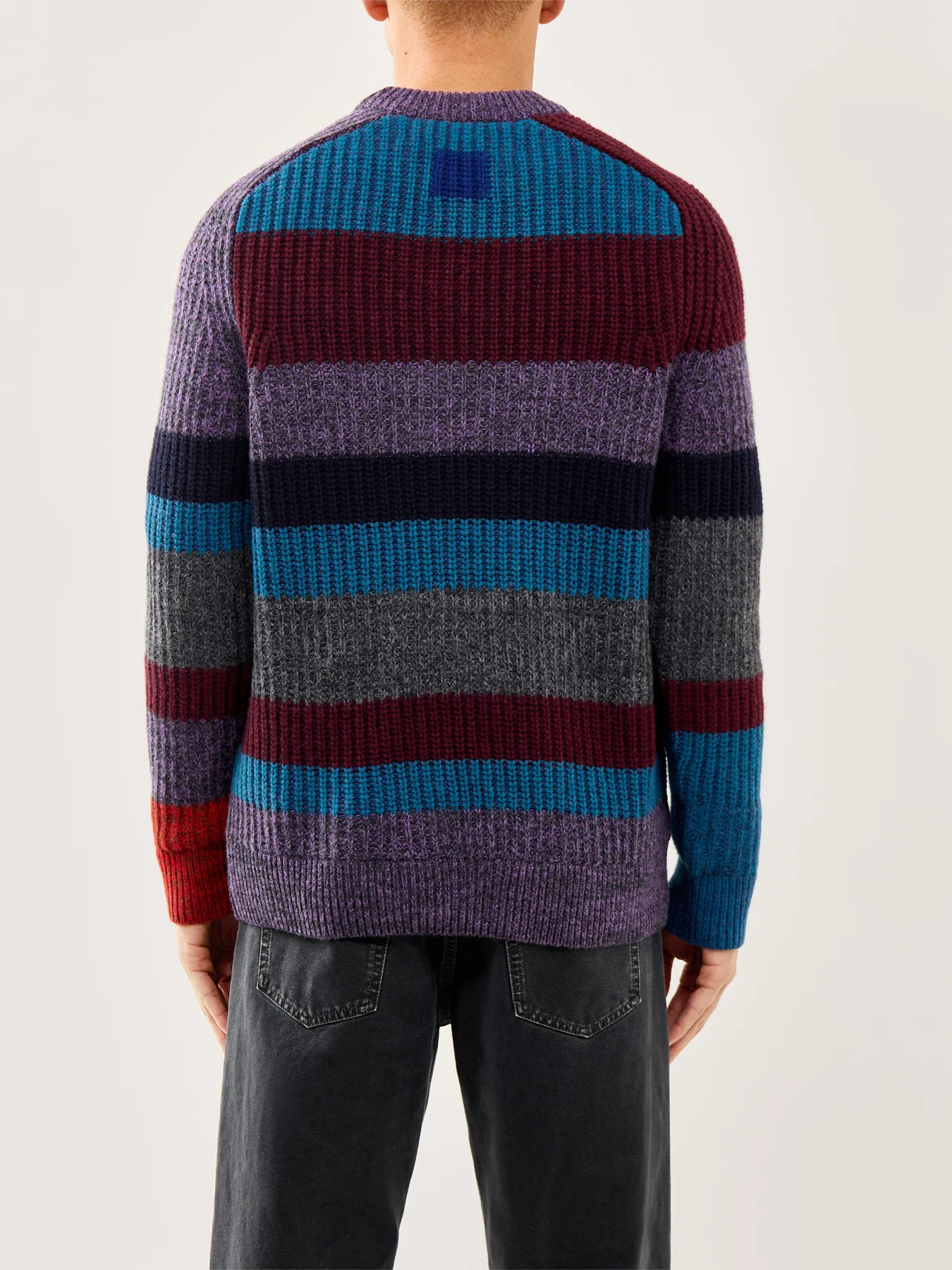 Paul Smith Loves Barbour Multi-Stripe Crew Neck Jumper - Image 5