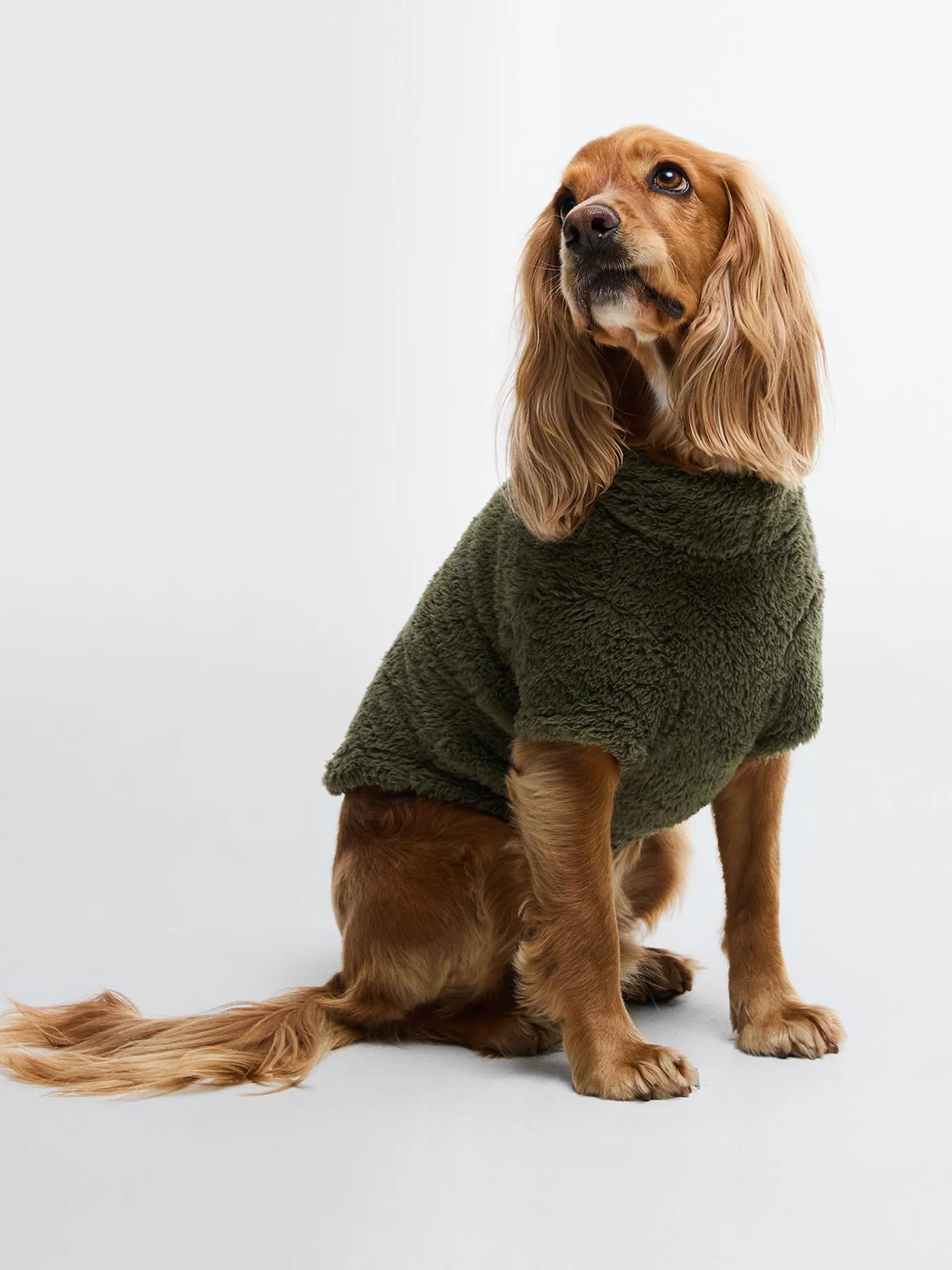 Barbour Brindle Fleece Dog Jumper Olive Small - Image 2