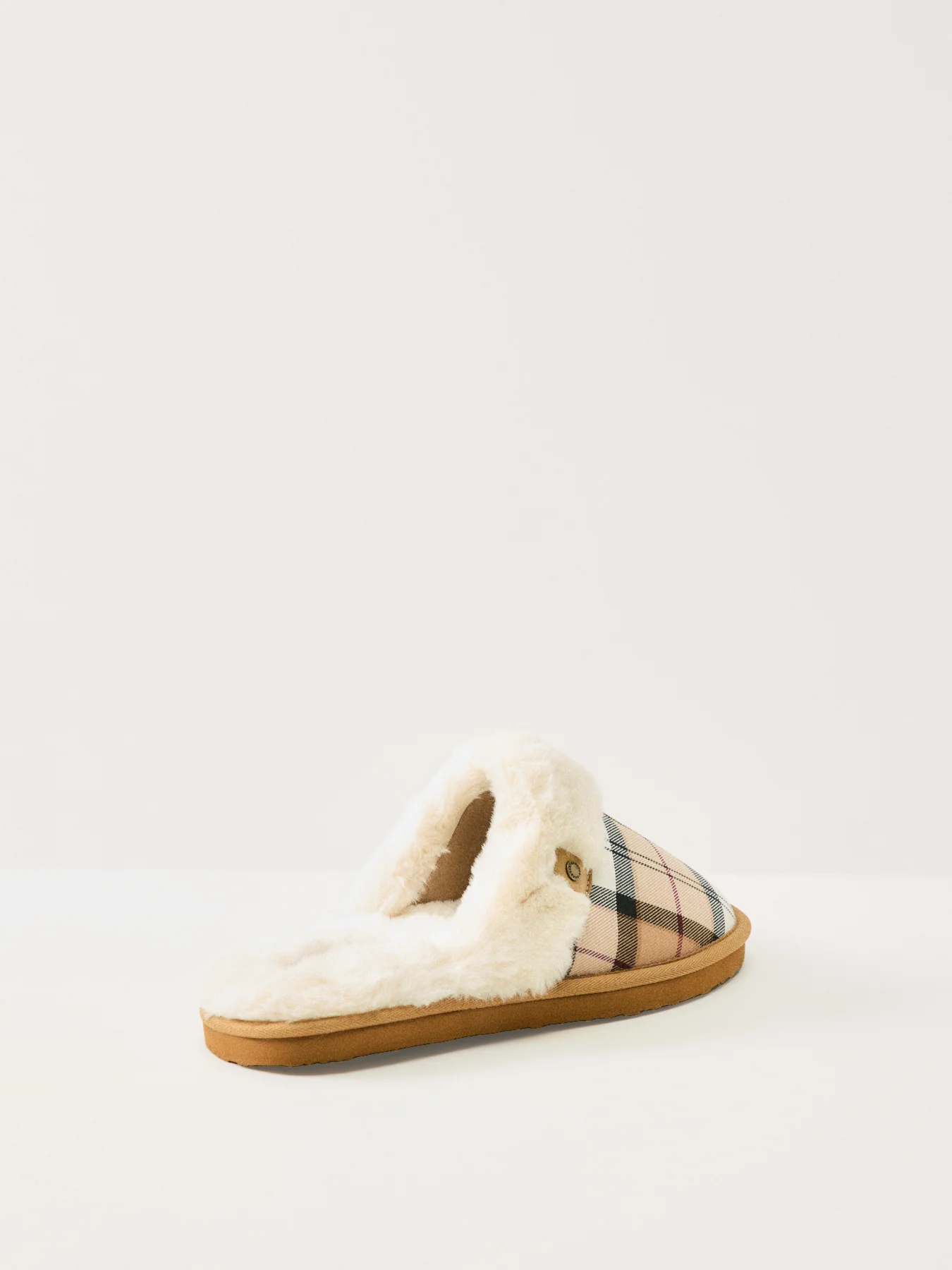 Claudia Tartan Mule Slippers Hessian Tartan - Image 2